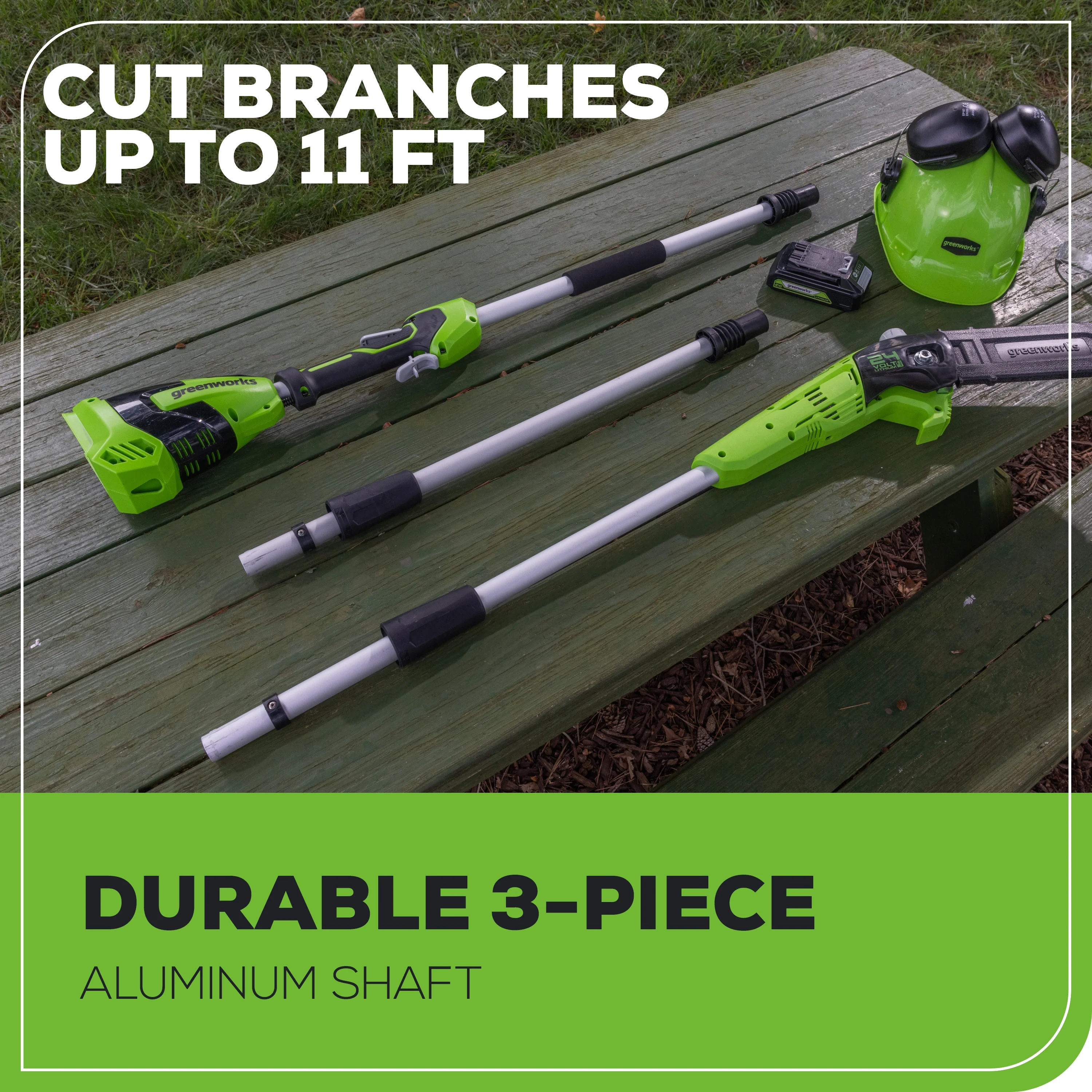 24V 8 Cordless Battery Pole Saw w/ 2.0 Ah Battery & Charger