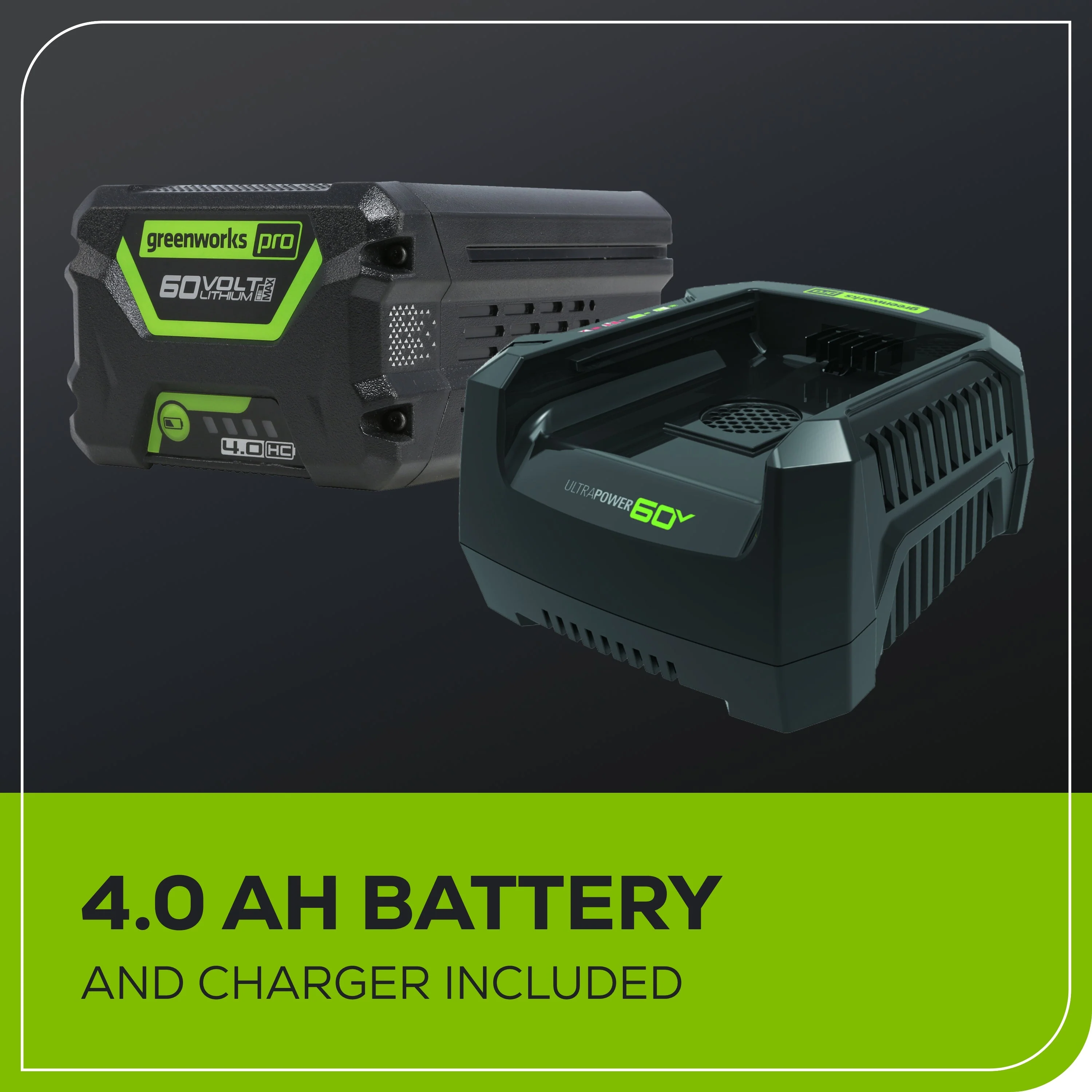 60V 18 Cordless Battery 2.0kW Chainsaw & 24V 6 Pruner Saw w/ (1) 4.0 Ah Battery, (1) 2.0 Ah Battery & (2) Chargers