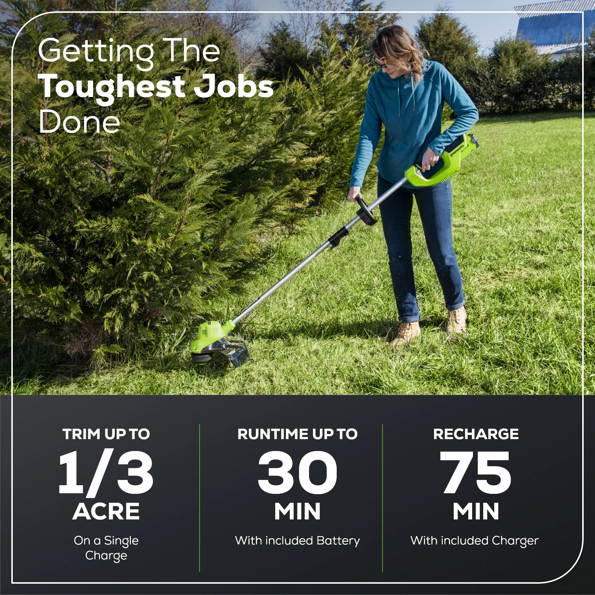 40V 15 Cordless Battery String Trimmer/Blower Combo Kit w/ 2.5Ah Battery & Charger