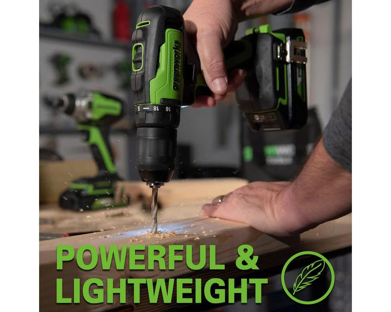 48V (2x24V) 17 Cordless Battery Push Mower & FREE Drill/Driver Combo Kit w/ (2) 4.0 Ah USB Batteries & Dual Port Charger