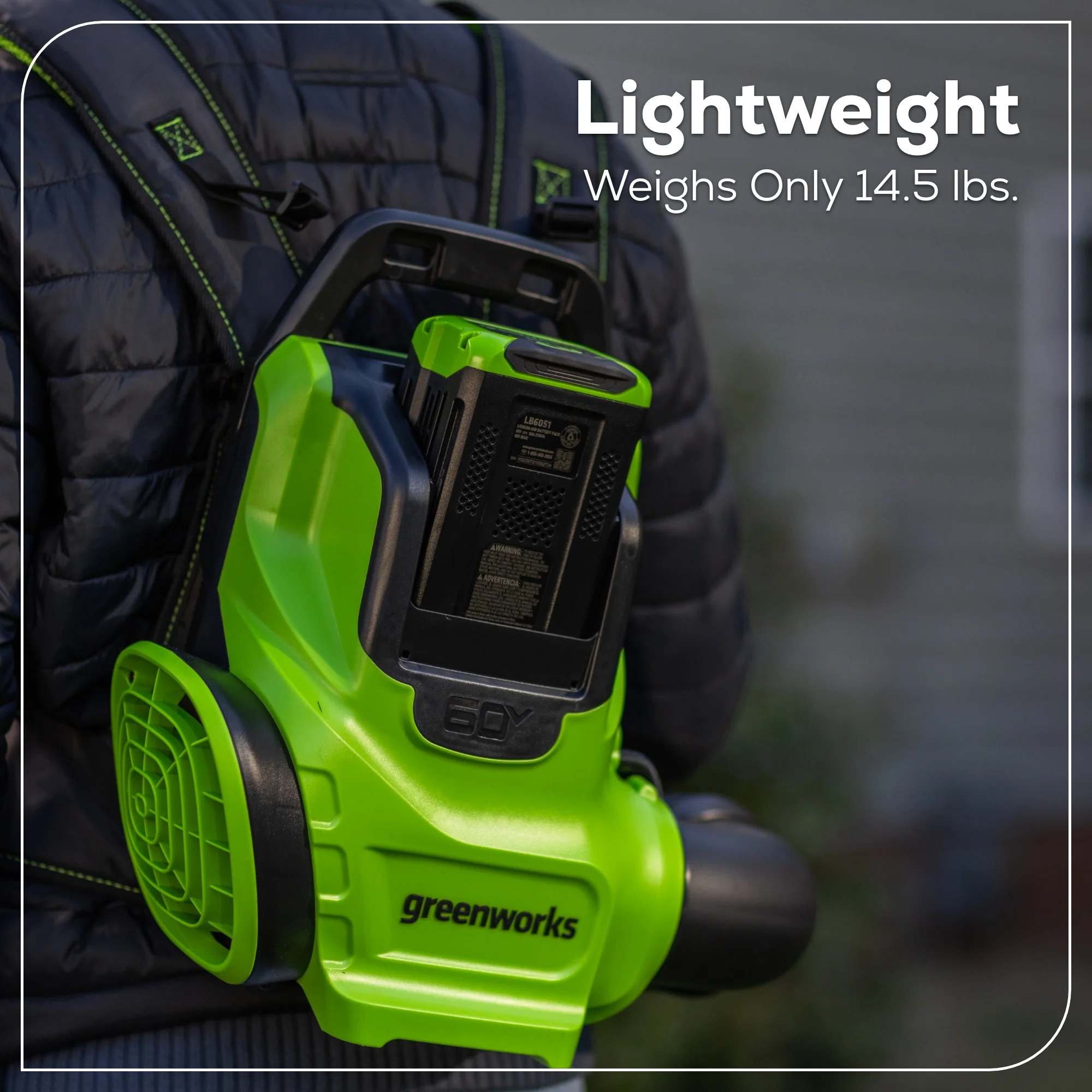 60V 730 CFM Cordless Battery Backpack Blower w/ 4.0Ah Battery & 3A Charger