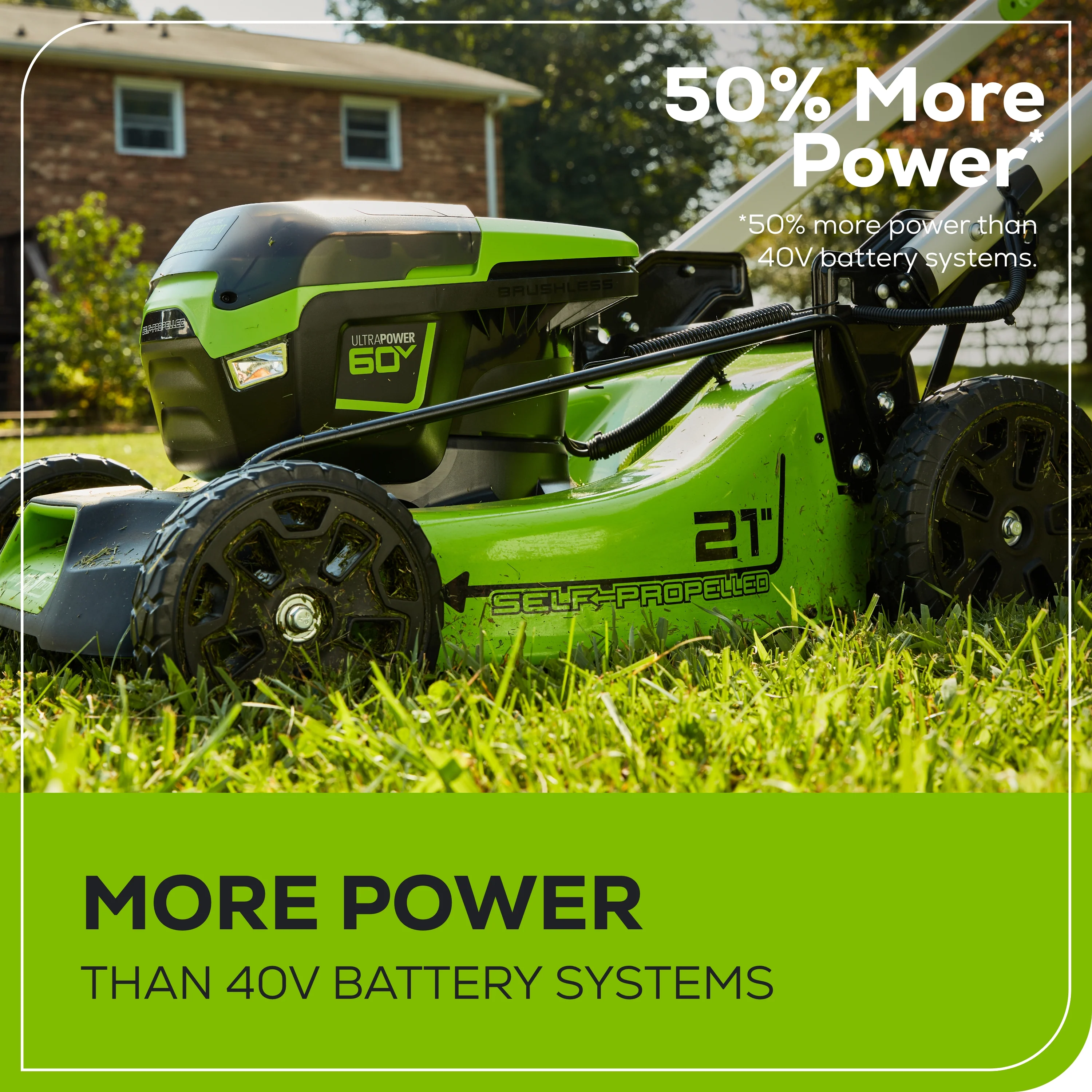 60V 21 Cordless Battery Self-Propelled Lawn Mower w/ Two (2) 4.0Ah Batteries & Dual Port Charger