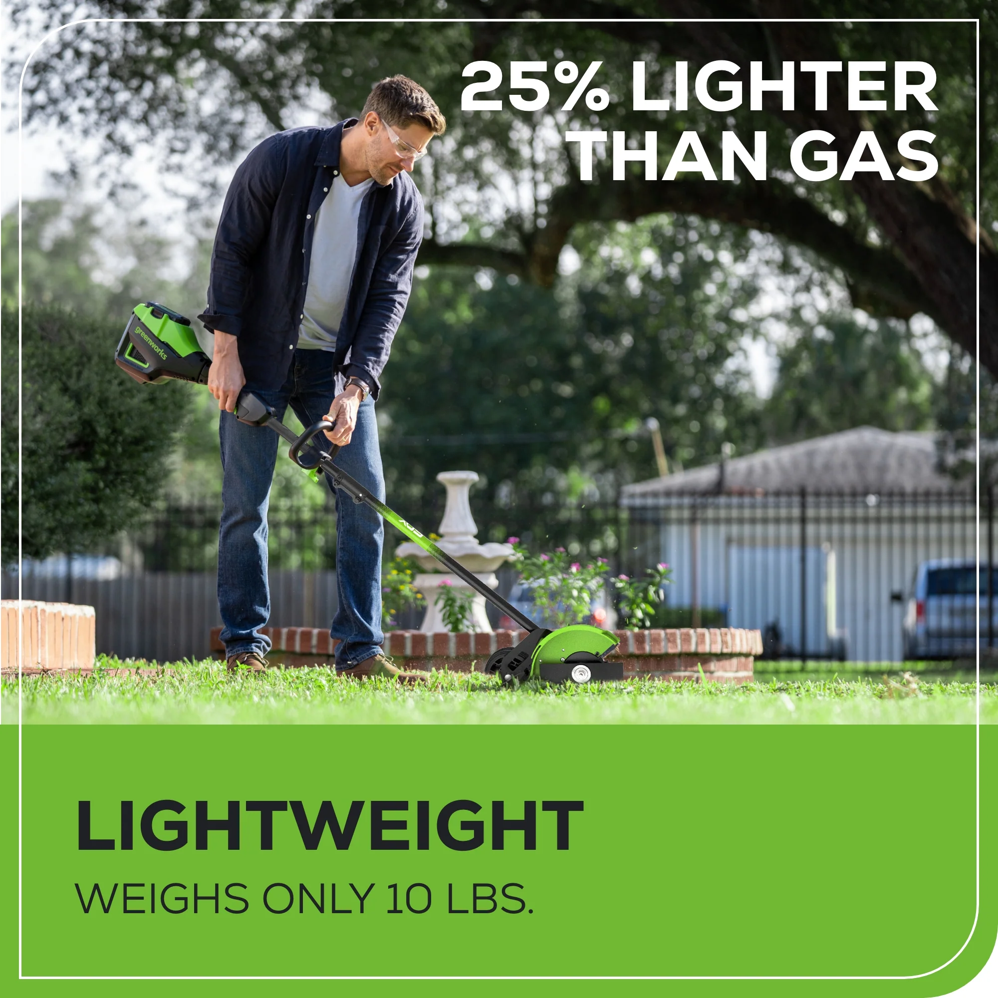 60V 8 Cordless Battery Edger Black Shaft (Tool Only)