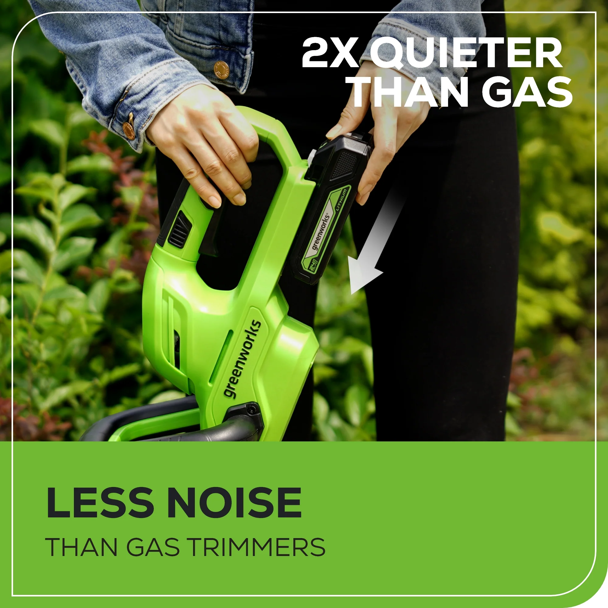 24V 22 Cordless Battery Rotating Handle Hedge Trimmer 3000 SPM (Tool Only)