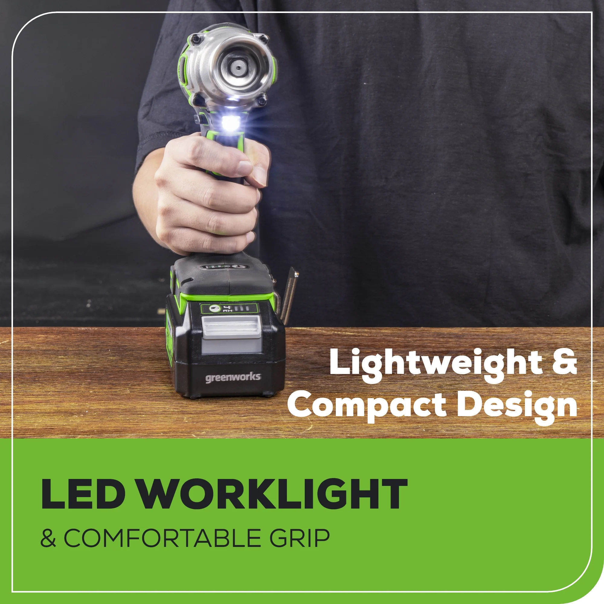 24V 1/2 Cordless Battery Impact Wrench Kit w/ 4.0Ah Battery & Charger