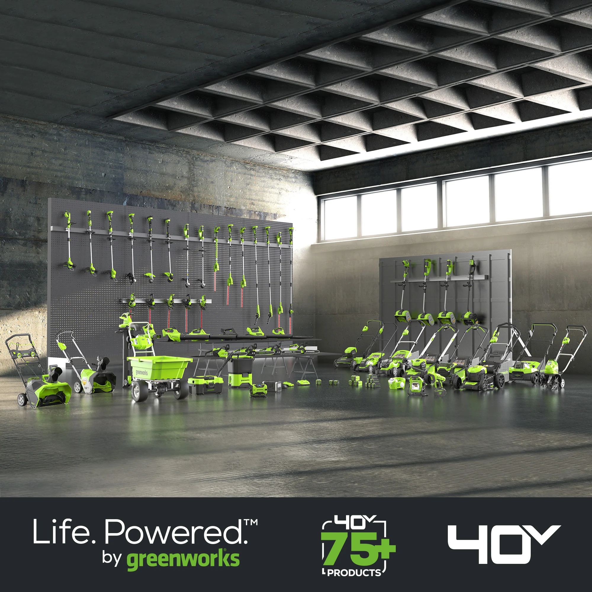 40V 20 Cordless Battery 4-in-1 Push Lawn Mower w/ 4.0Ah Battery & 2A Charger