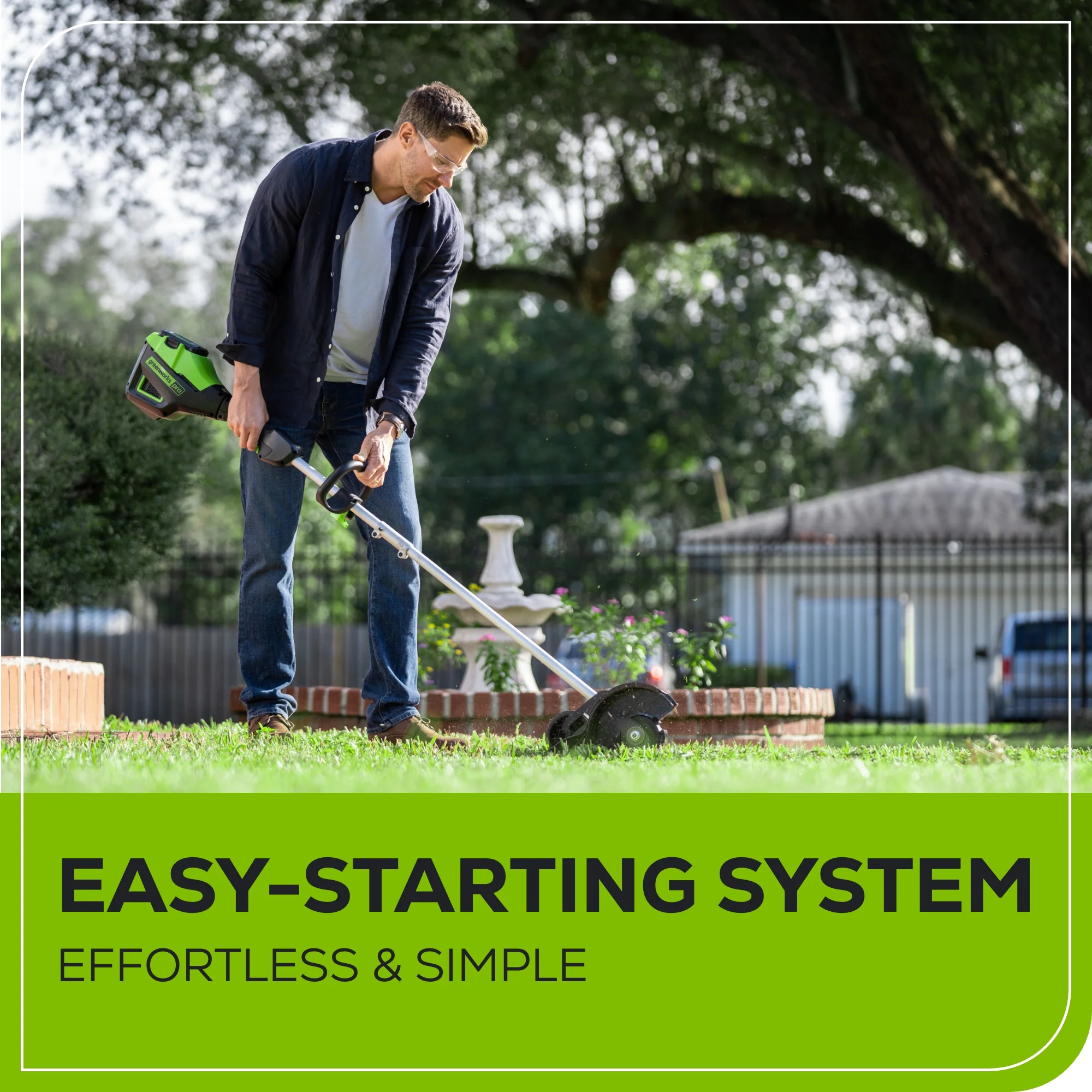 60V 8 Cordless Battery Edger w/ 2.0Ah Battery & Charger