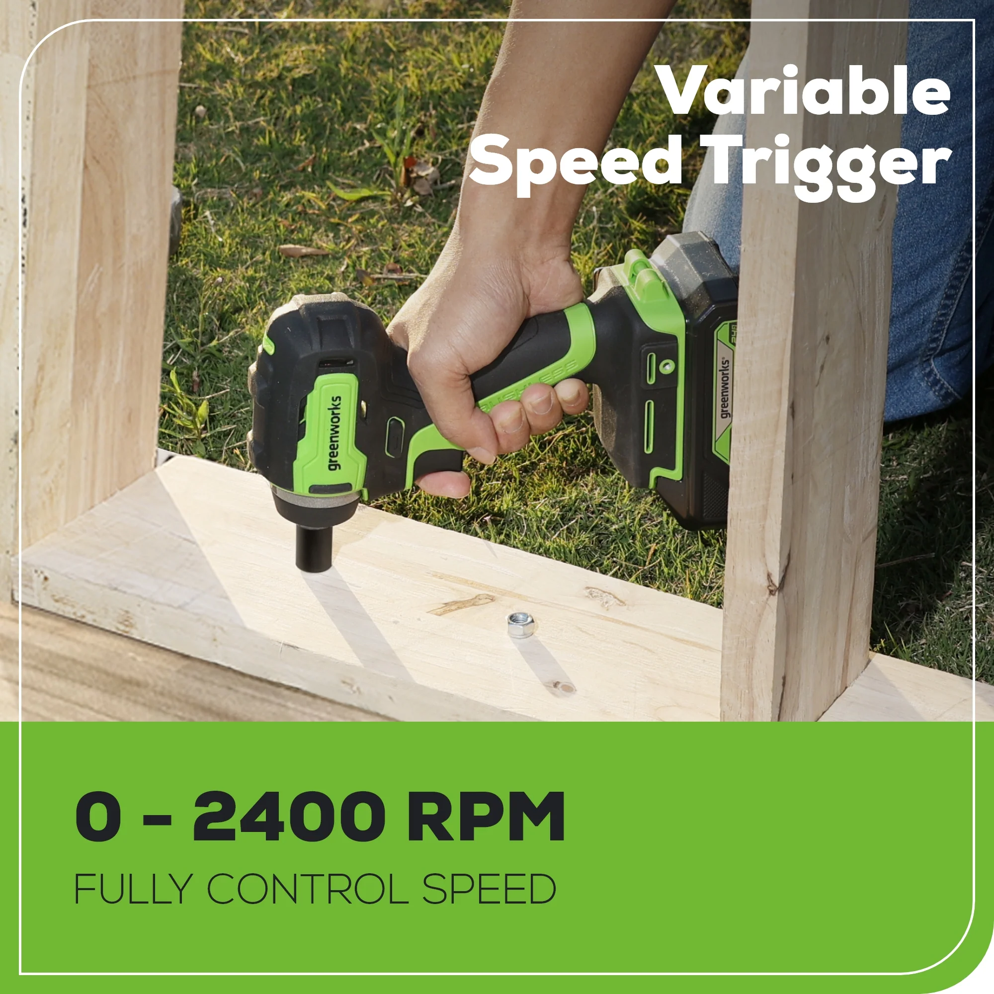 24V 3/8 Cordless Battery Impact Wrench (Tool Only)