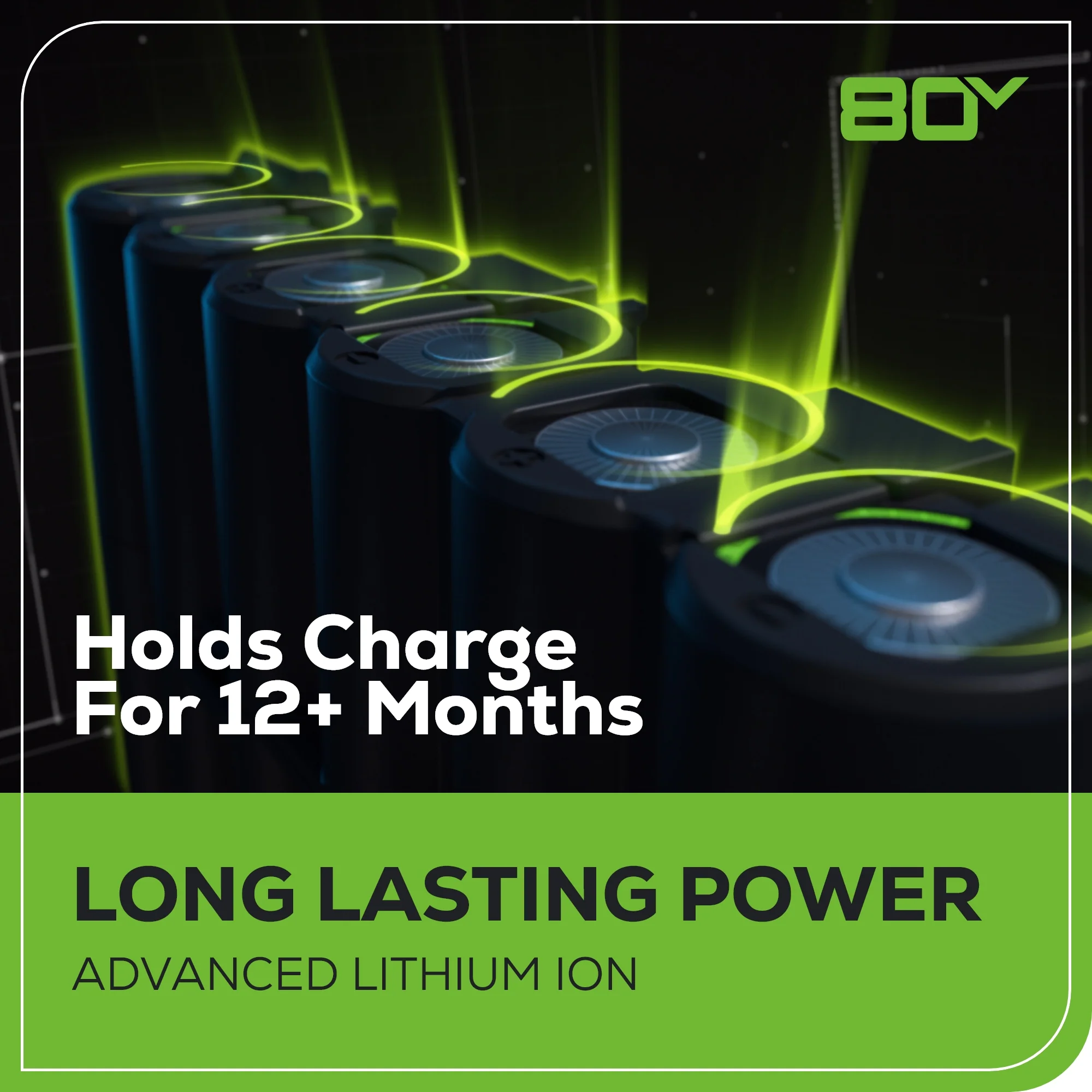 80V Pro 10 Cordless Battery Pole Saw w/ 2.0Ah Battery & Charger