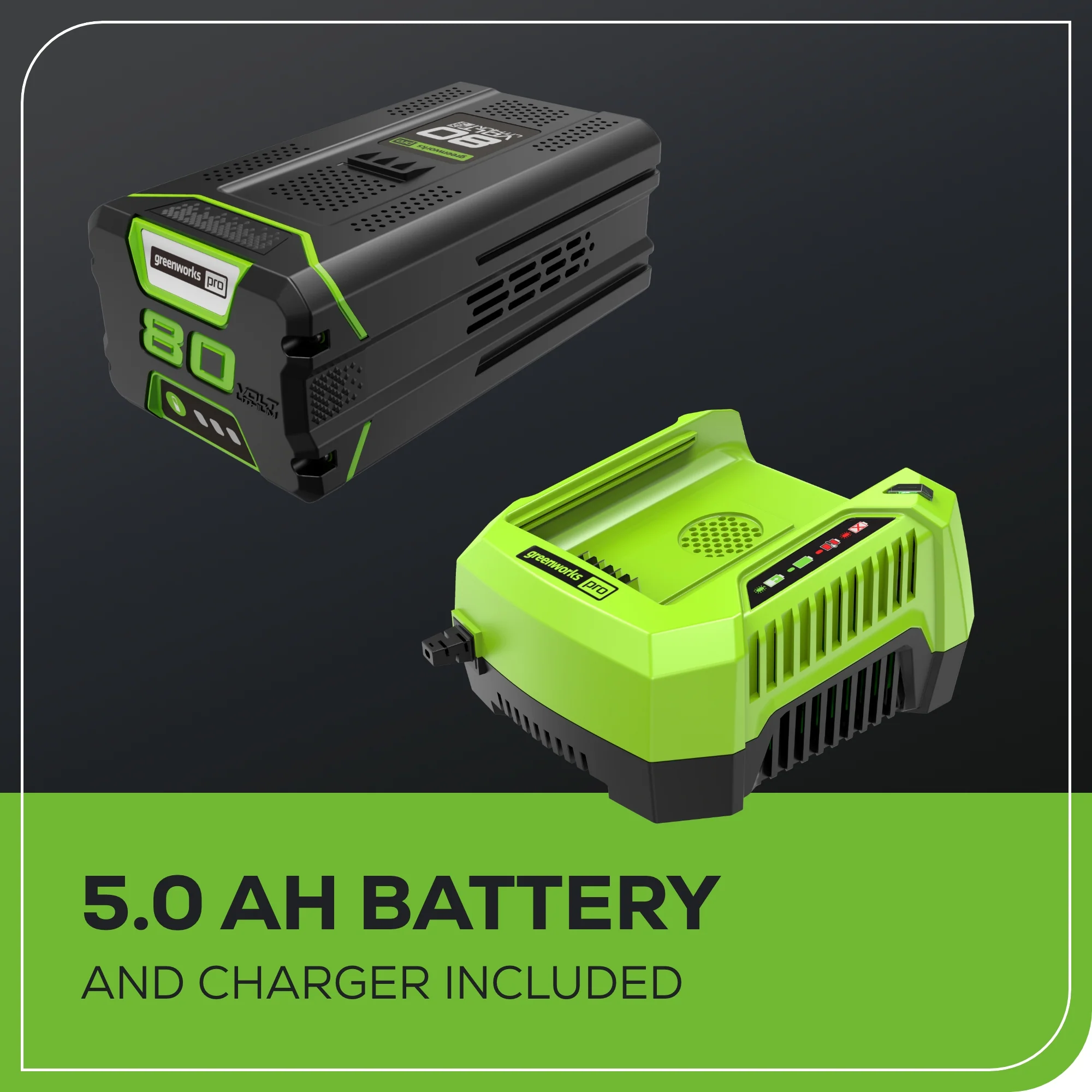 80V 21 Cordless Battery 4-in-1 Self-Propelled Lawn Mower w/ 5.0Ah Battery & Rapid Charger