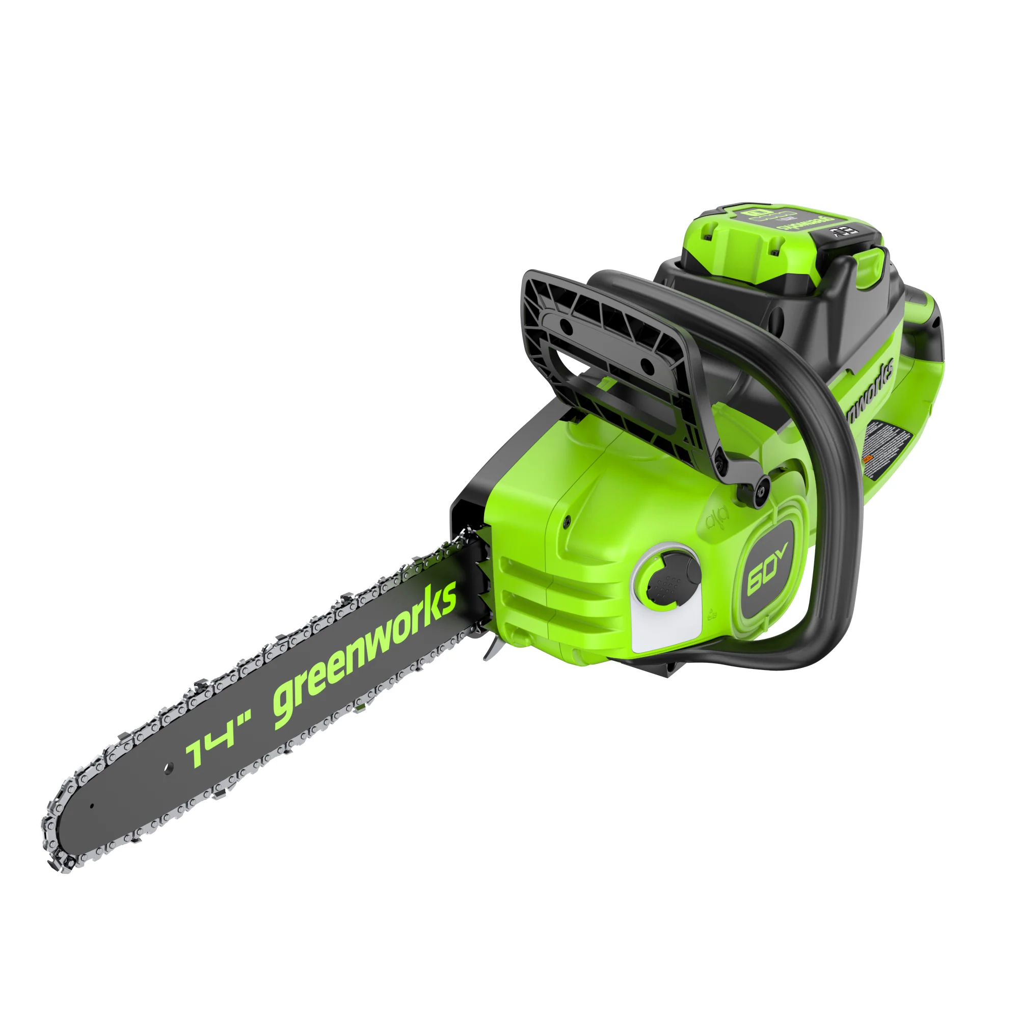 60V 14 Cordless Battery 1.2kW Chainsaw w/ 2.5Ah Battery and 3A Charger