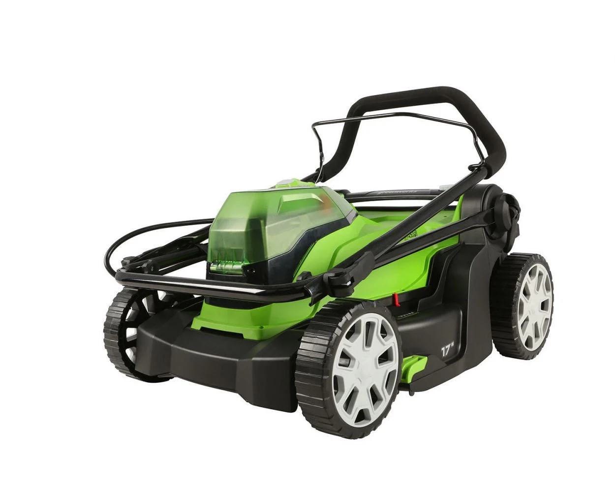 48V (2x24V) 17 Cordless Battery Push Lawn Mower w/ Two (2) 4.0Ah USB Batteries & Dual Port Charger