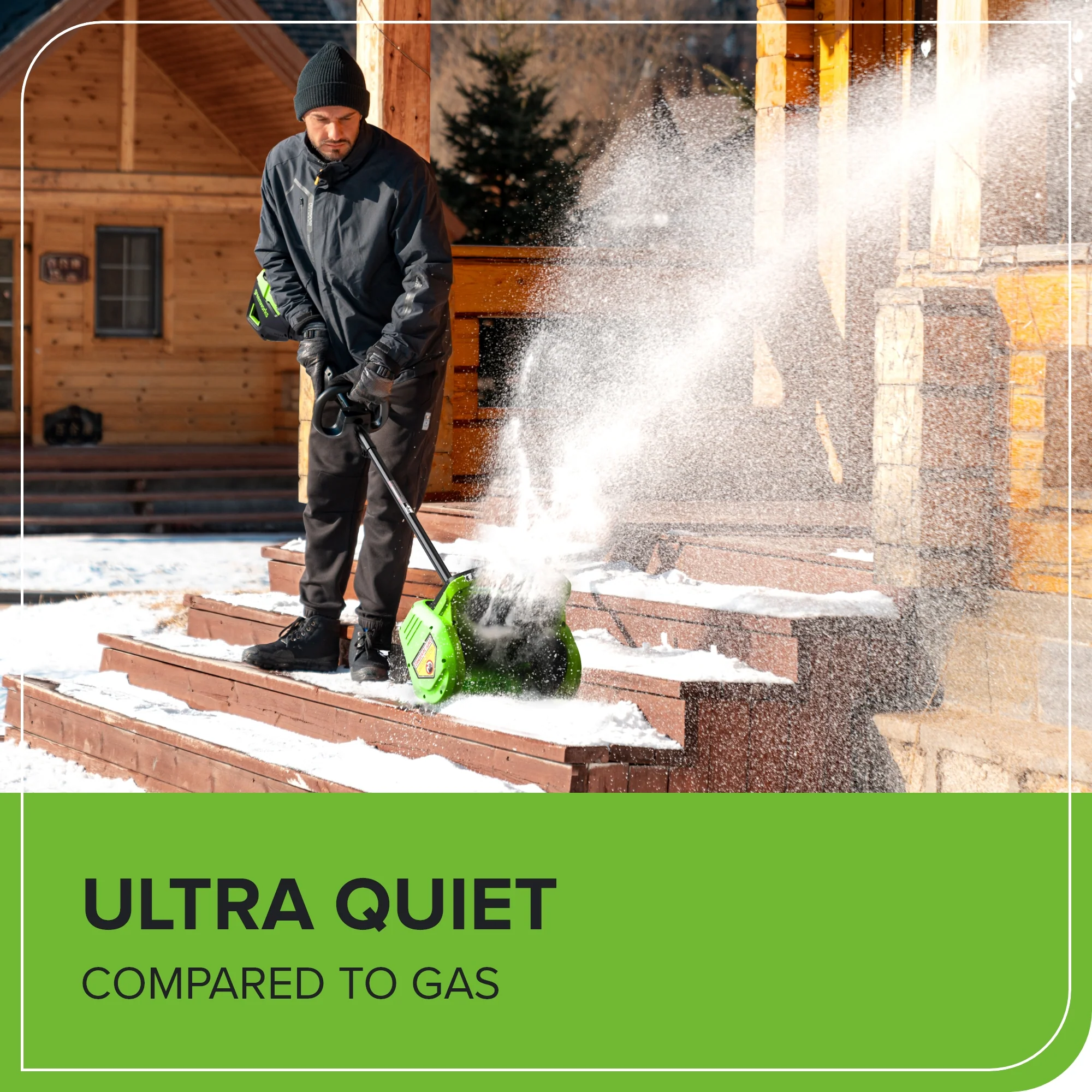 80V 12 Cordless Battery LED Snow Shovel w/ Directional Vanes (Tool Only)