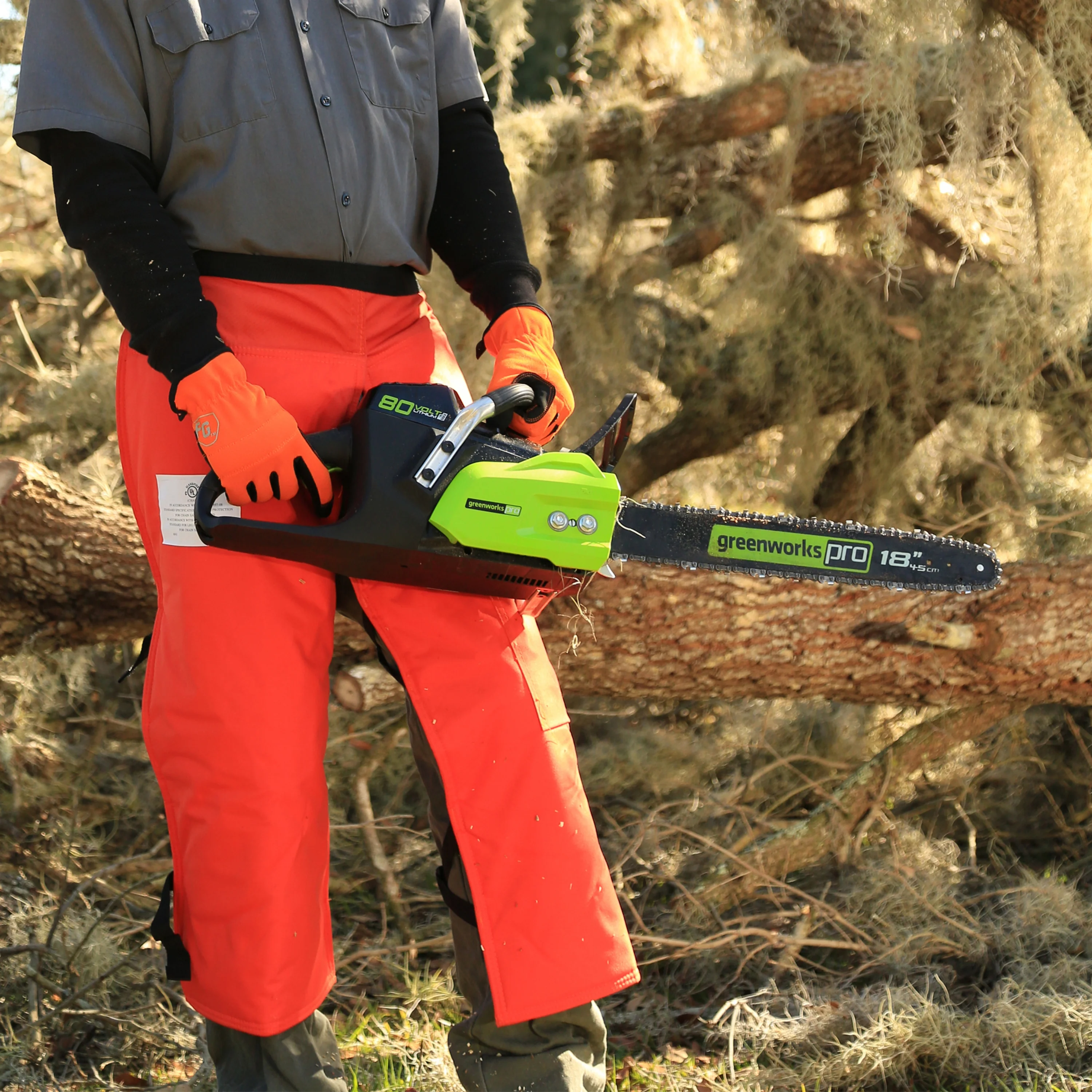 80V 18 Cordless Battery Chainsaw w/ 2.0Ah Battery & Charger