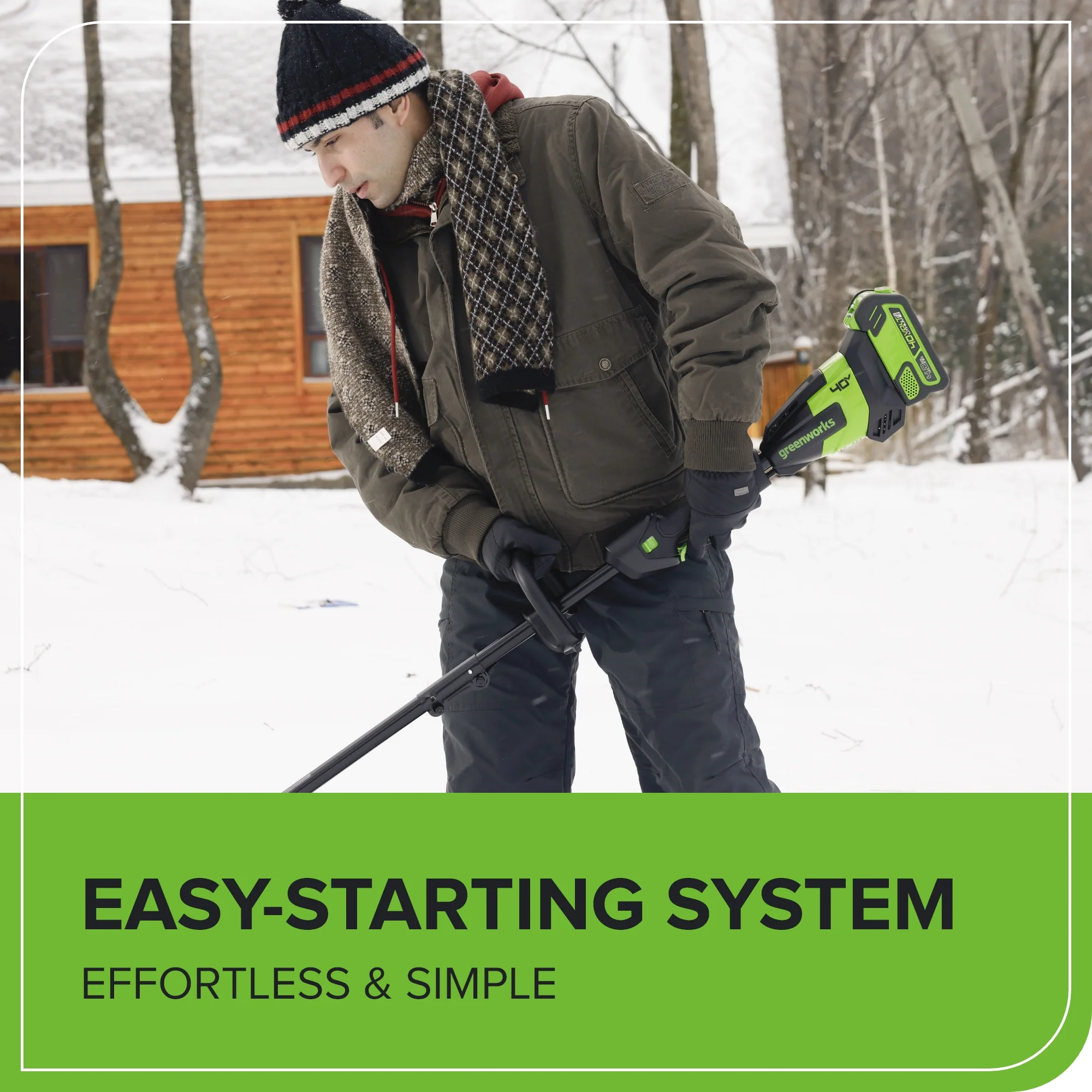 40V 12 Cordless Battery LED Snow Shovel w/ Directional Vanes, 4.0Ah Battery and Charger