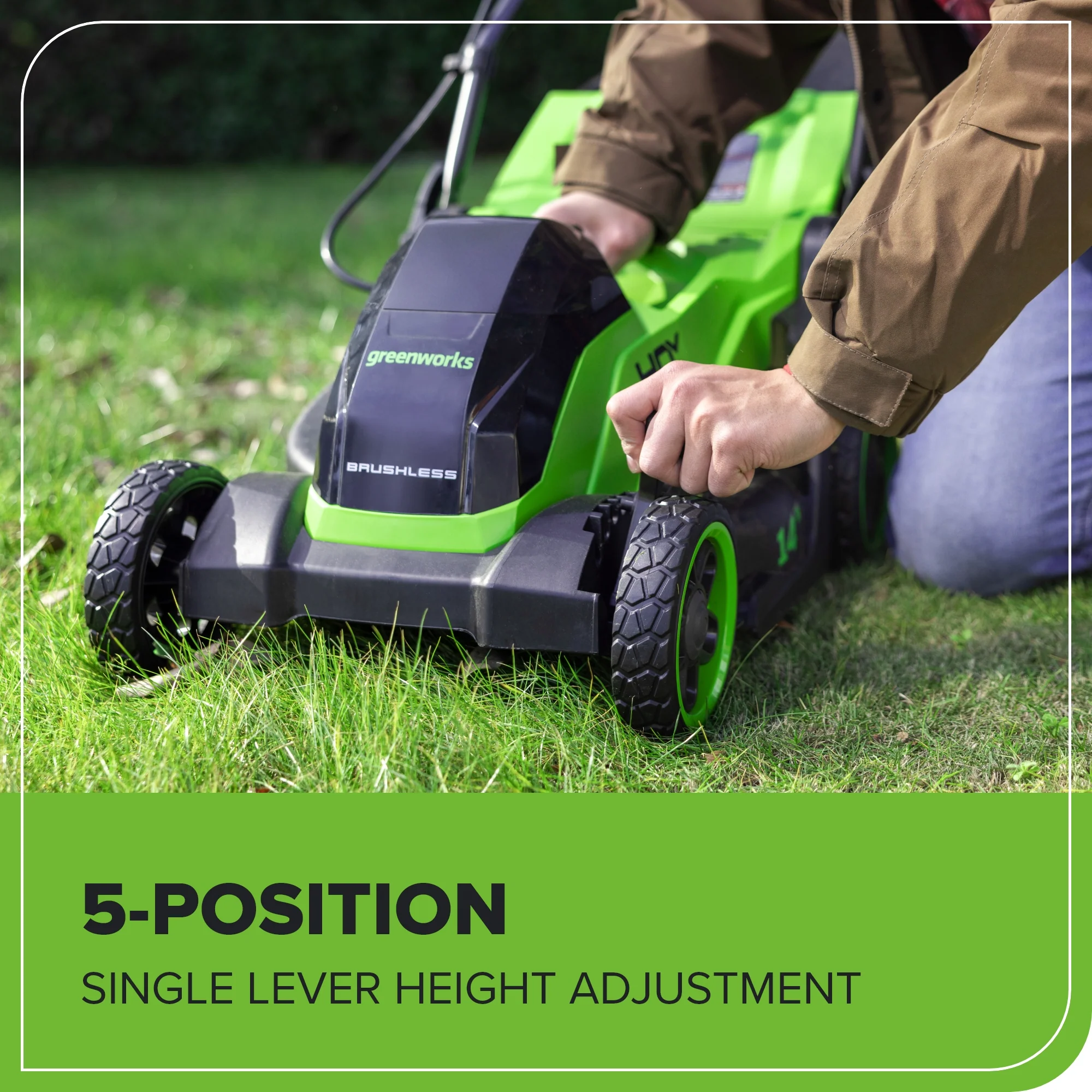 40V 14 Cordless Battery BL Push Lawn Mower w/ 4.0Ah Battery & Charger