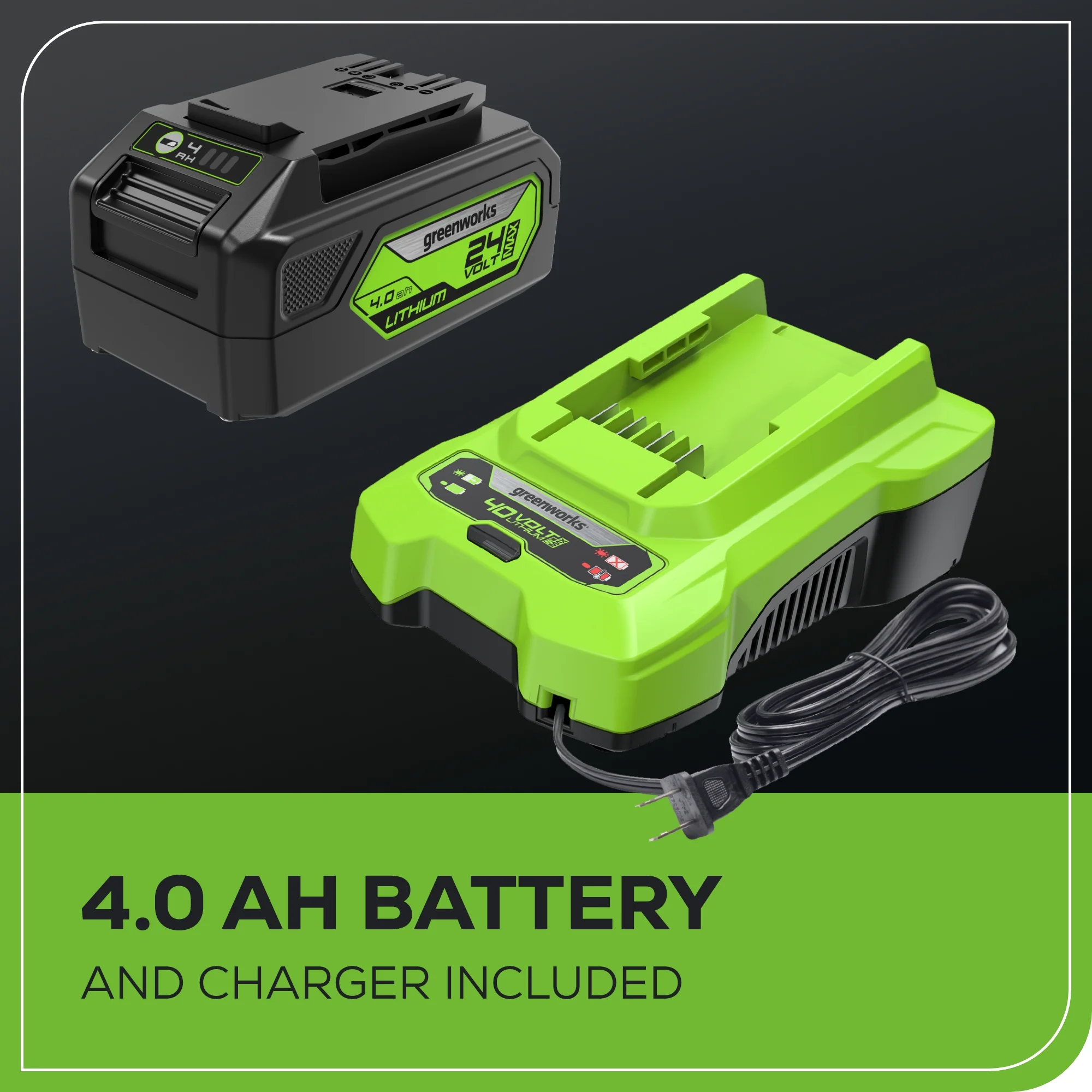 24V 13 Cordless Battery Brushless Push Lawn Mower w/ 4.0Ah Battery & Charger