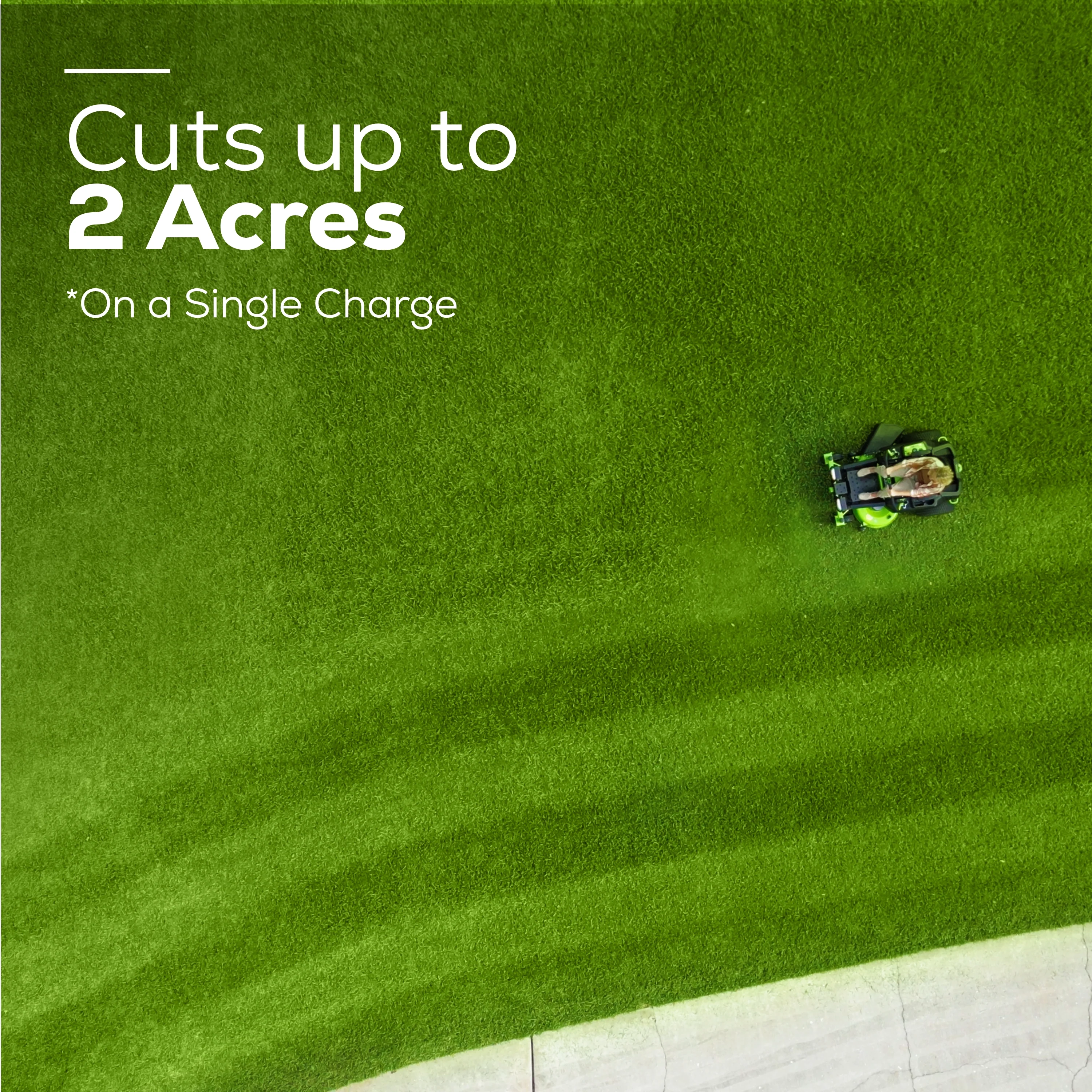 80V 42 Cordless Battery CrossoverT Riding Lawn Mower w/ Six (6) 5.0Ah Batteries and Three (3) Dual Port Turbo Chargers