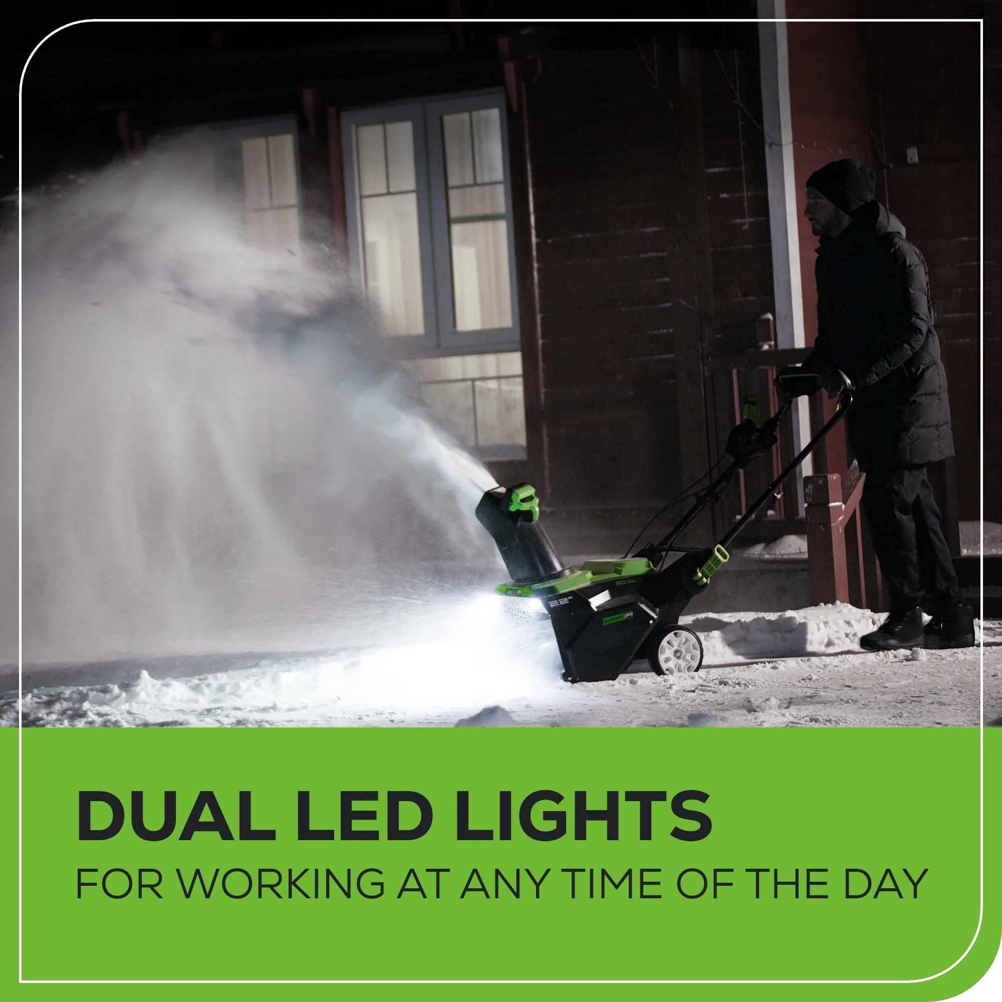 80V 22 Cordless Battery Single-Stage Snow Blower w/ 4.0 Ah Battery & Charger