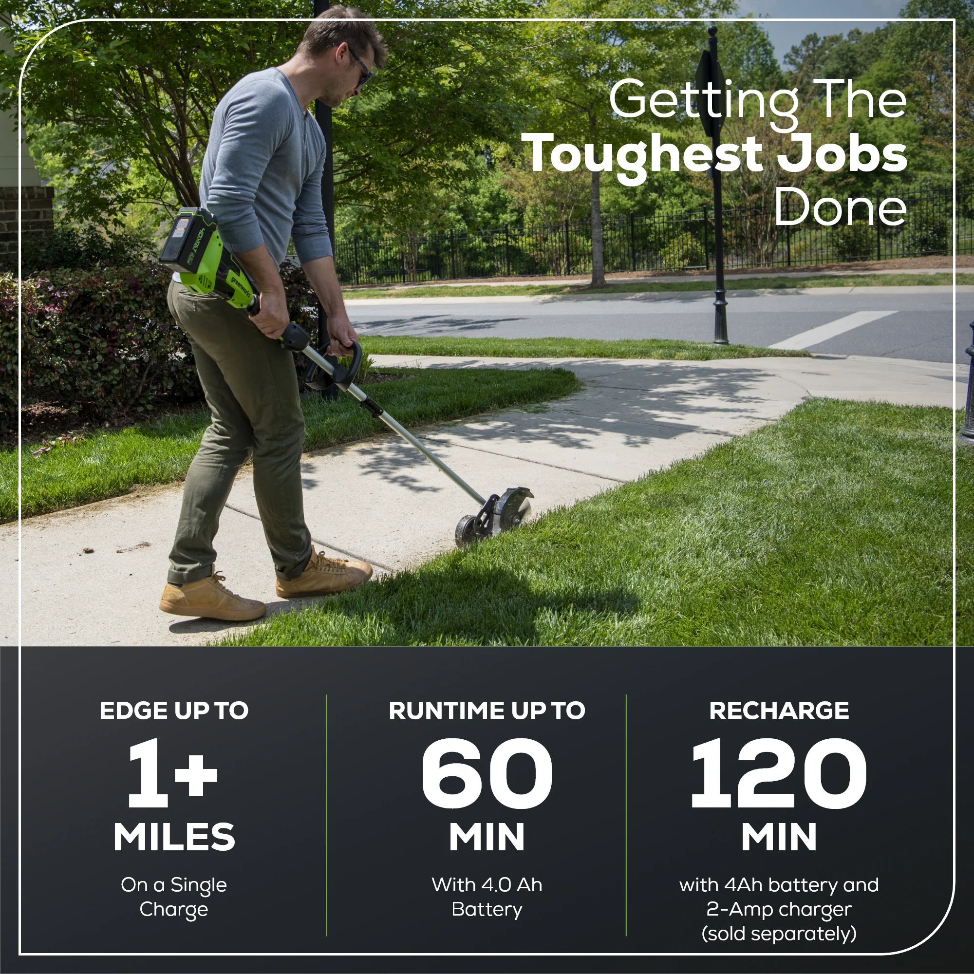 40V 8 Cordless Battery Edger (Tool Only)