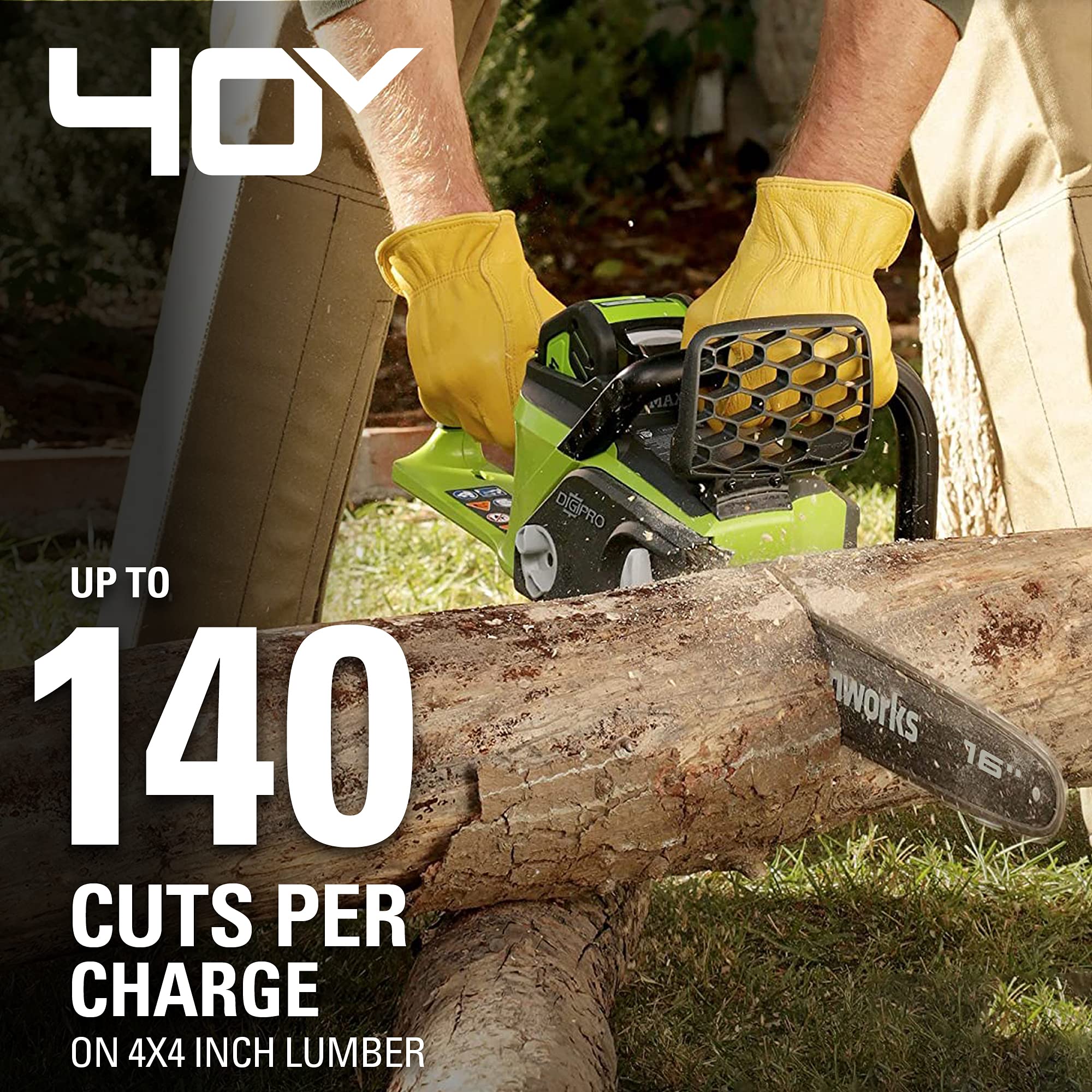 40V 16 Brushless Cordless Chainsaw w/ 4.0Ah Battery & Charger