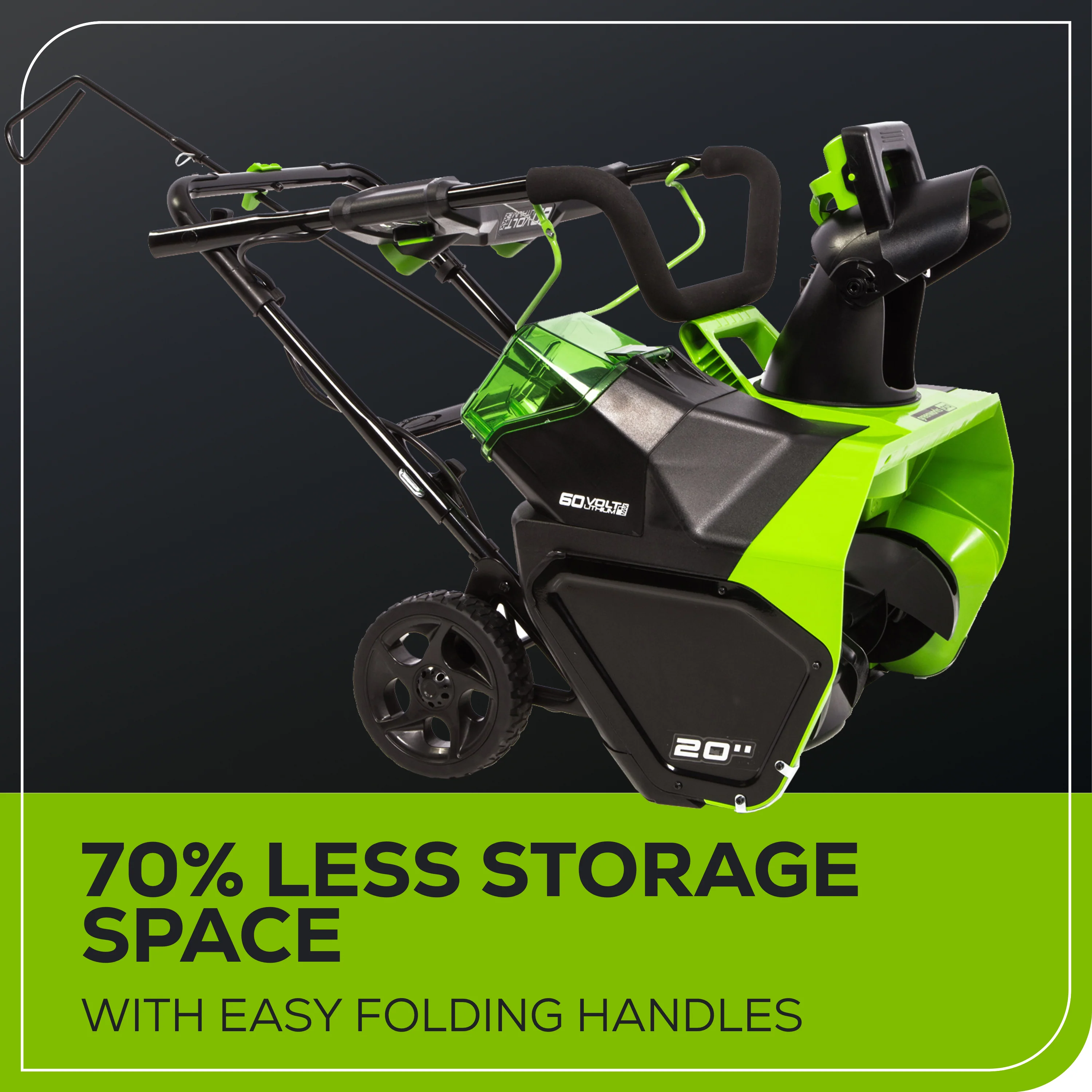 60V 20 Cordless Battery Single-Stage Snow Blower w/ 5.0Ah Battery & Charger
