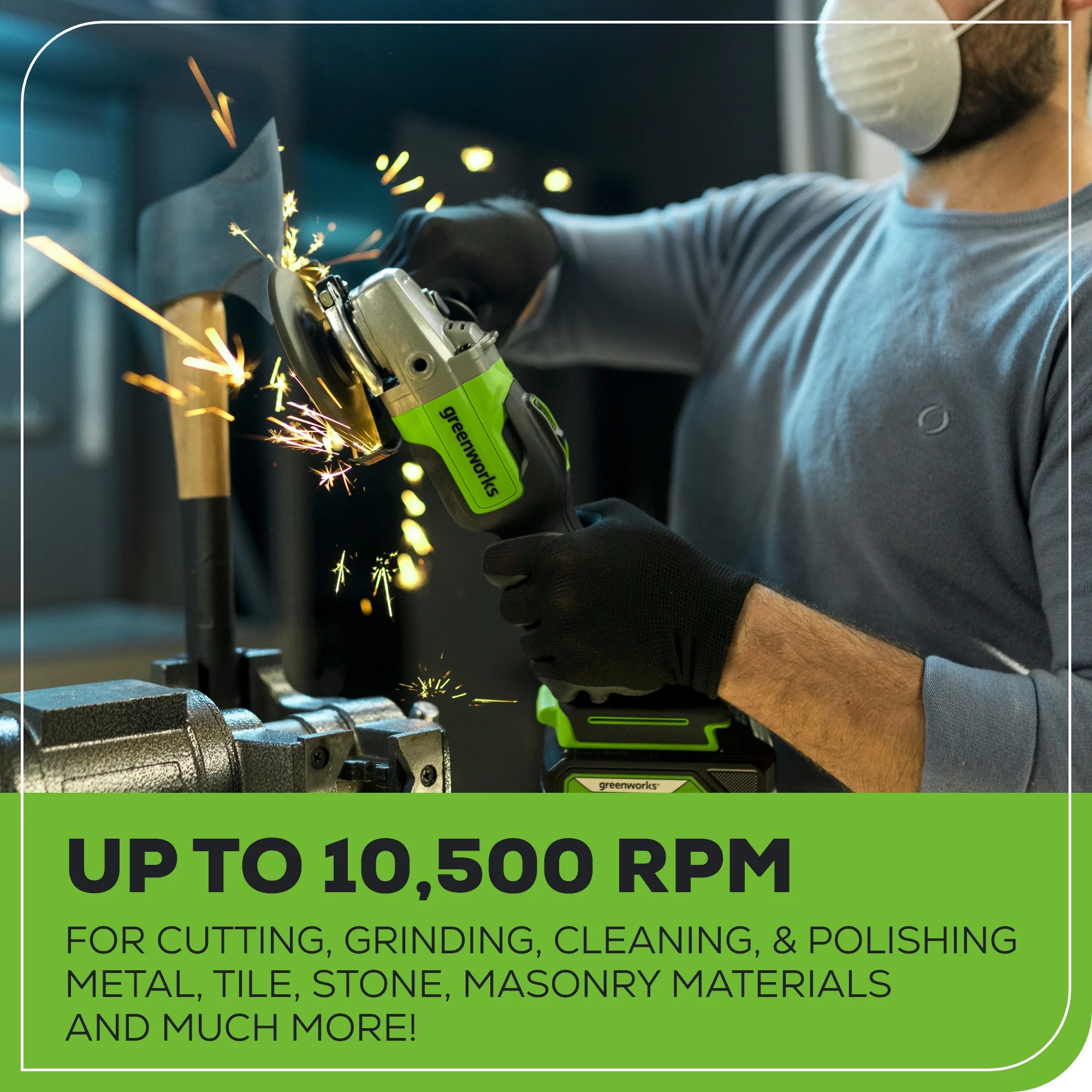 24V 4.5 Cordless Battery Angle Grinder w/ 4.0Ah Battery & Charger