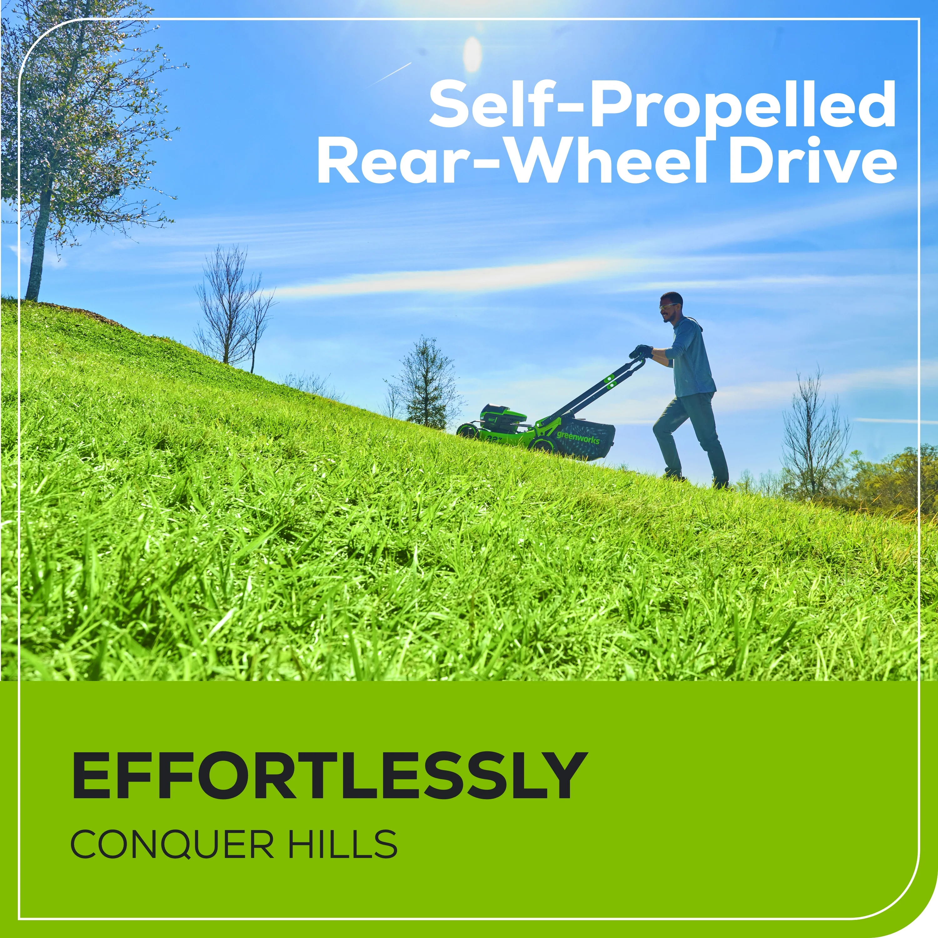 60V 22 Cordless Battery Self-Propelled Lawn Mower w/ 8.0Ah Battery & 6A Charger