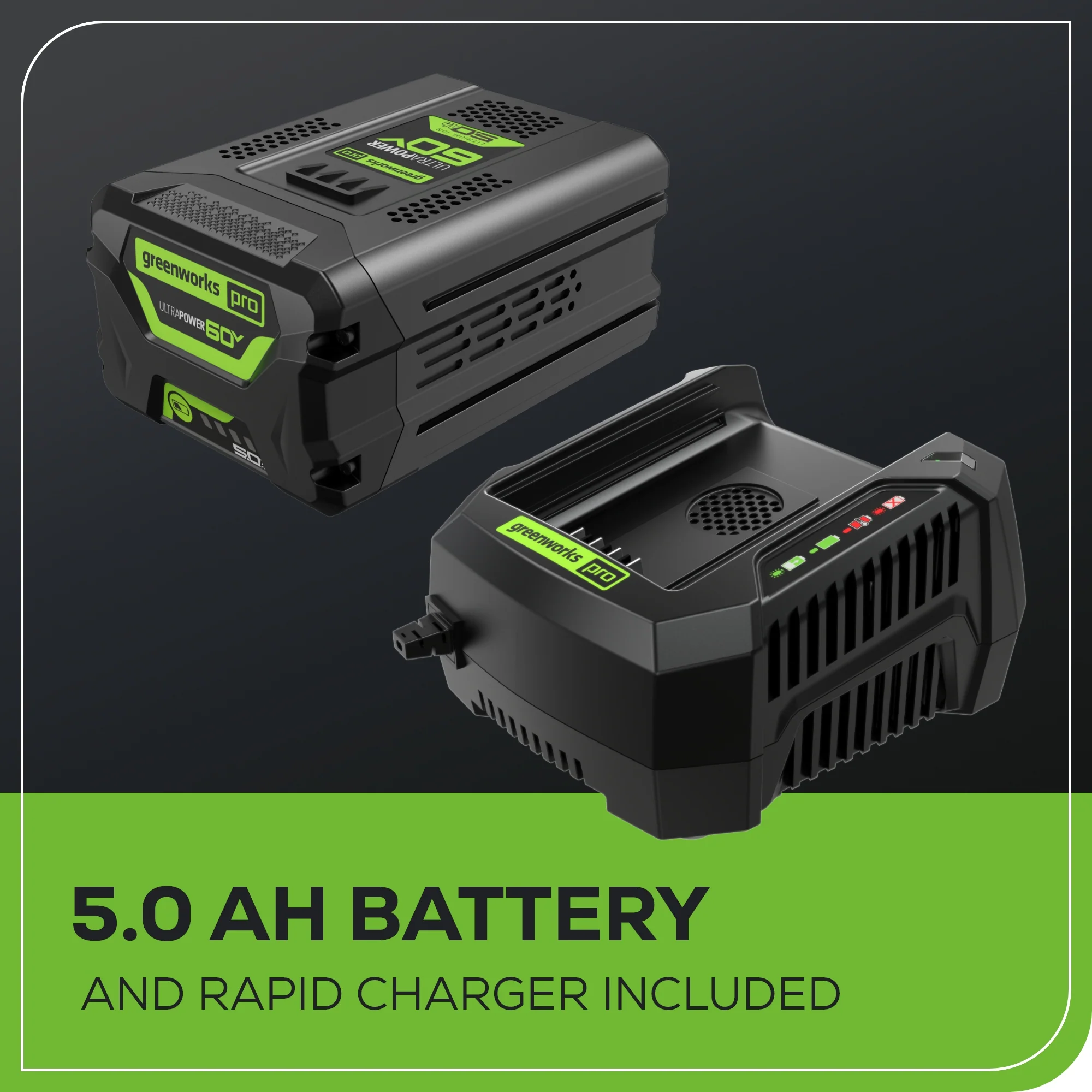 60V 18 Cordless Battery BL 2.5kW Chainsaw w/ 5.0Ah Battery & Rapid Charger