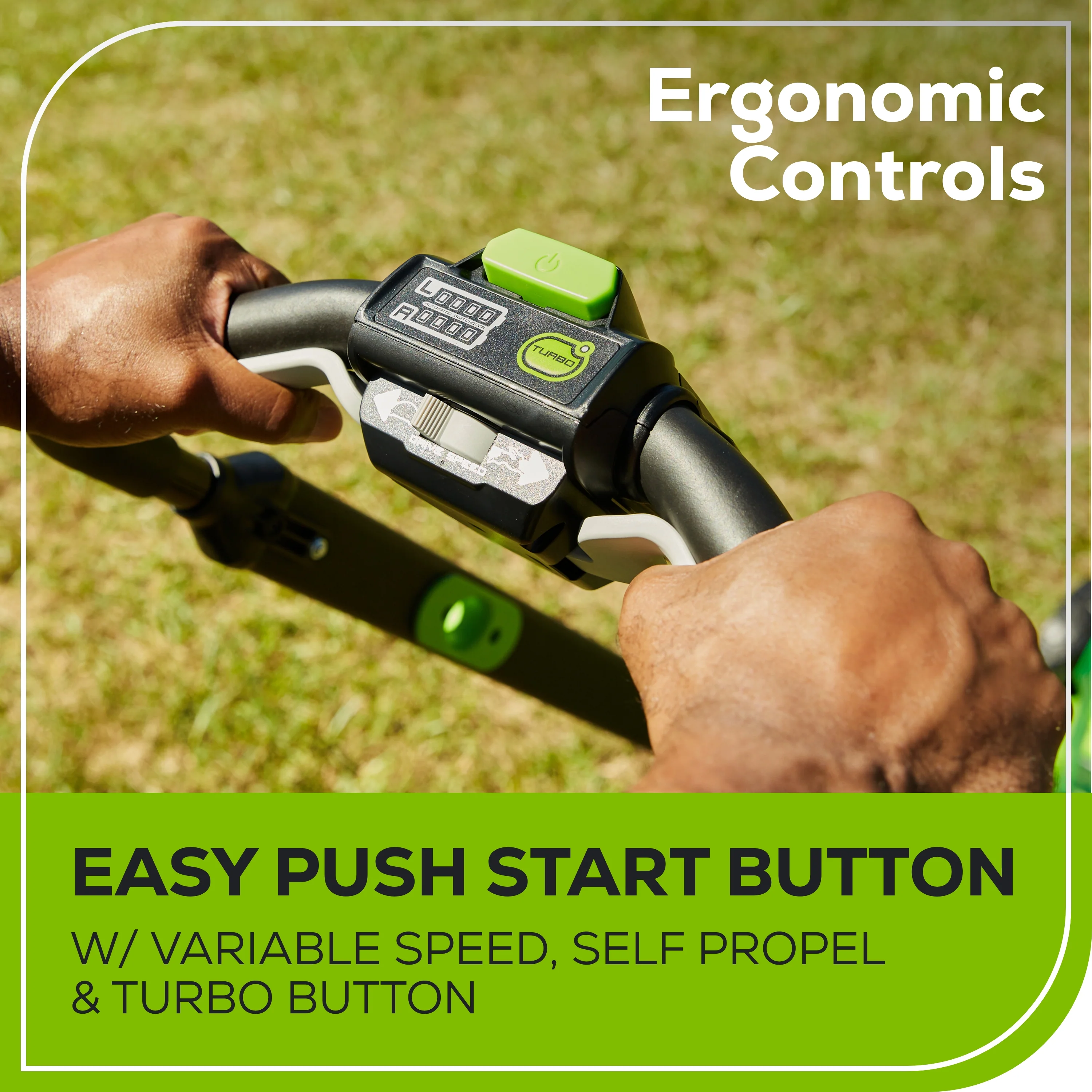 RENEWED 80V 21 Cordless Battery 4-in-1 Self-Propelled Lawn Mower w/ 4.0Ah, 2.0Ah Battery & Rapid Charger