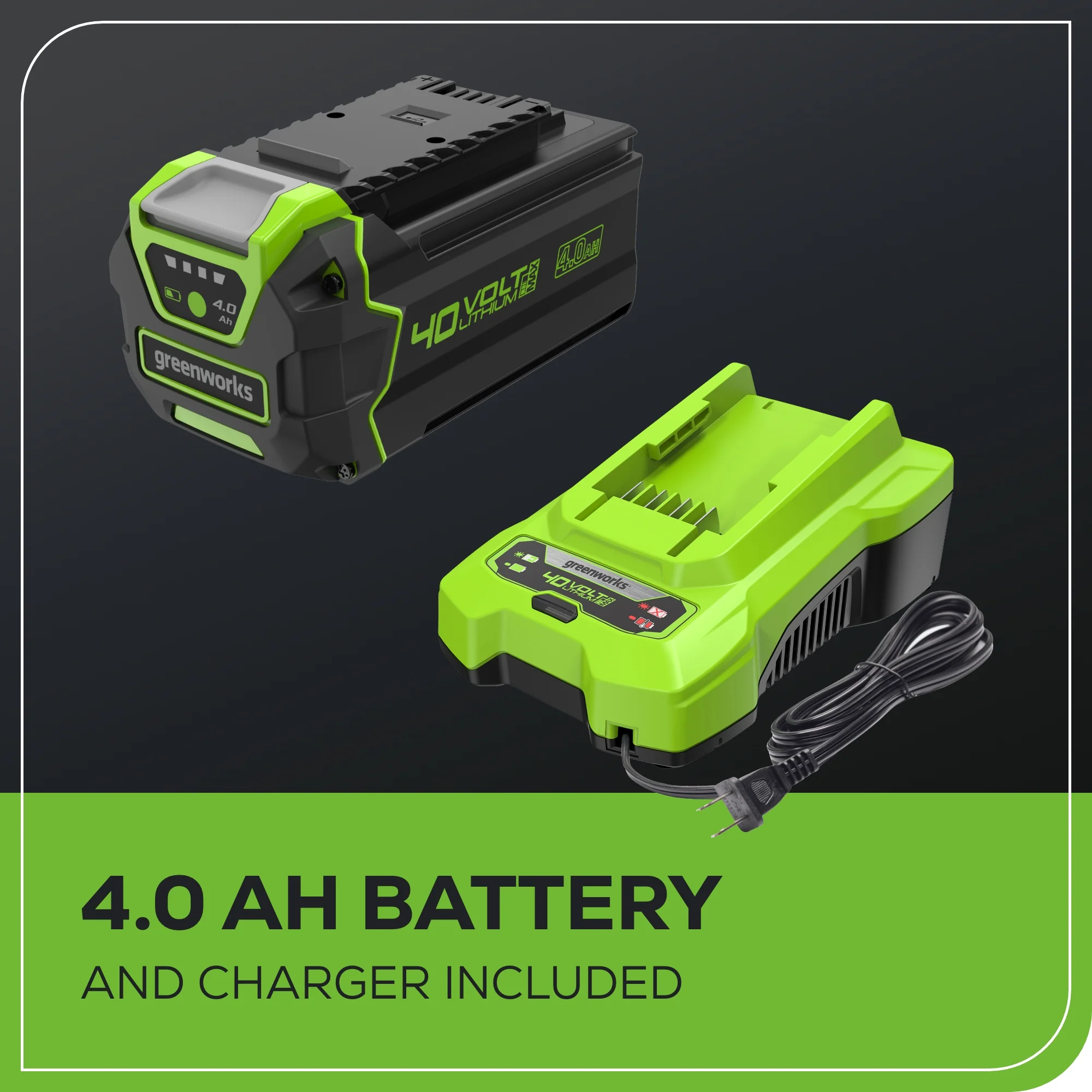 40V 20 Cordless Battery 4-in-1 Push Lawn Mower w/ 4.0Ah Battery & 2A Charger