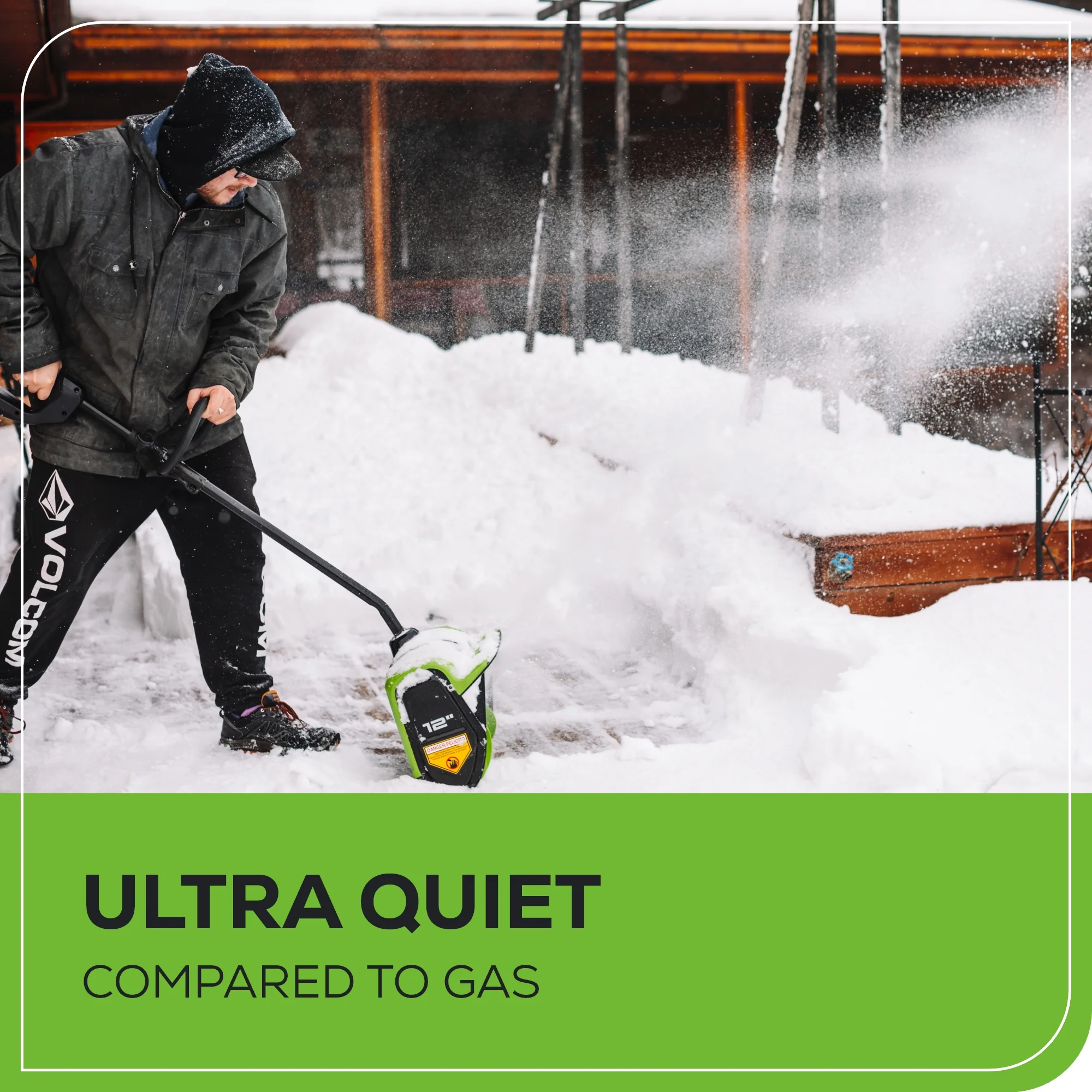 60V 12 Cordless Battery Snow Shovel w/ 4.0Ah Battery & Charger