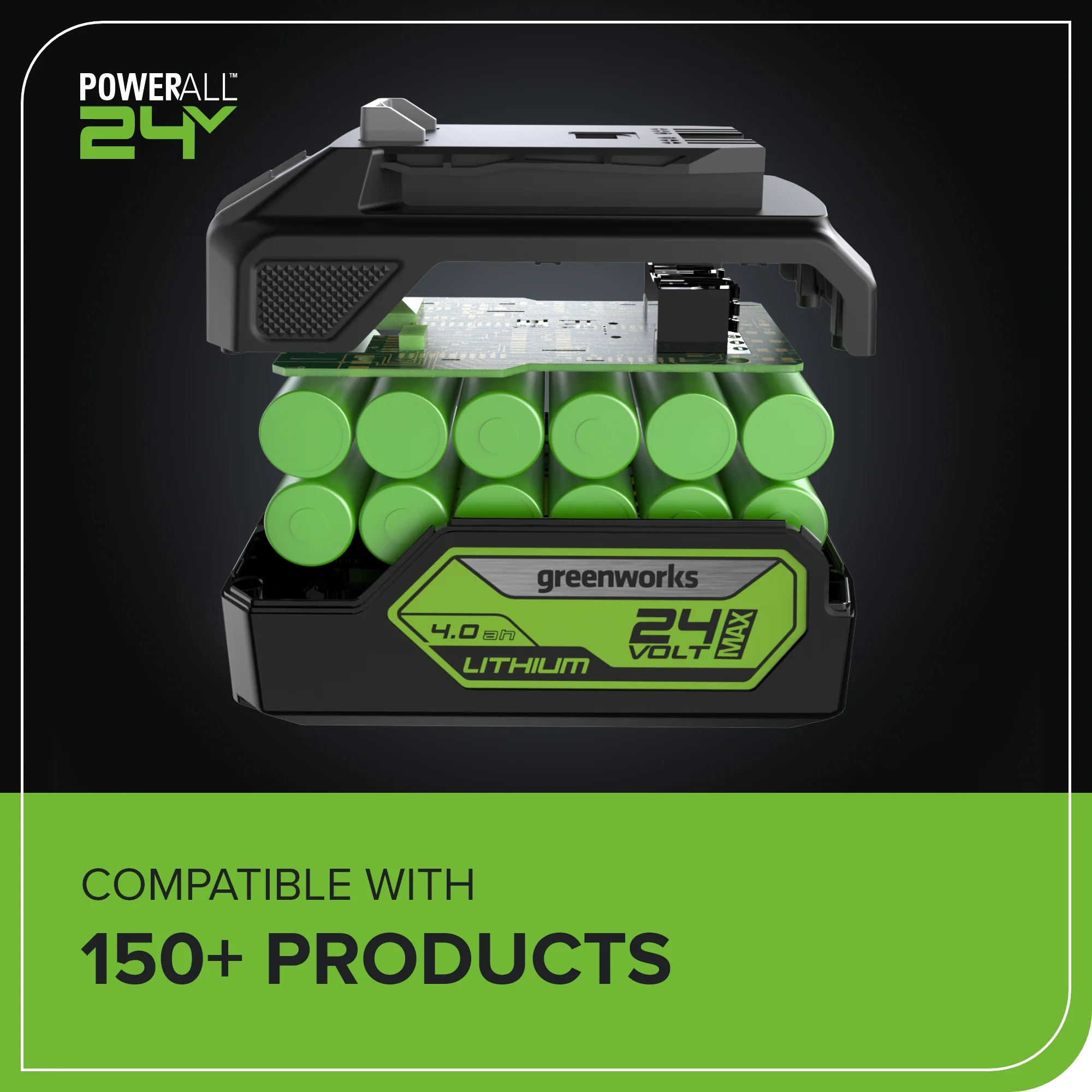 24V 13 Cordless Battery Brushless Push Lawn Mower w/ 4.0Ah Battery & Charger