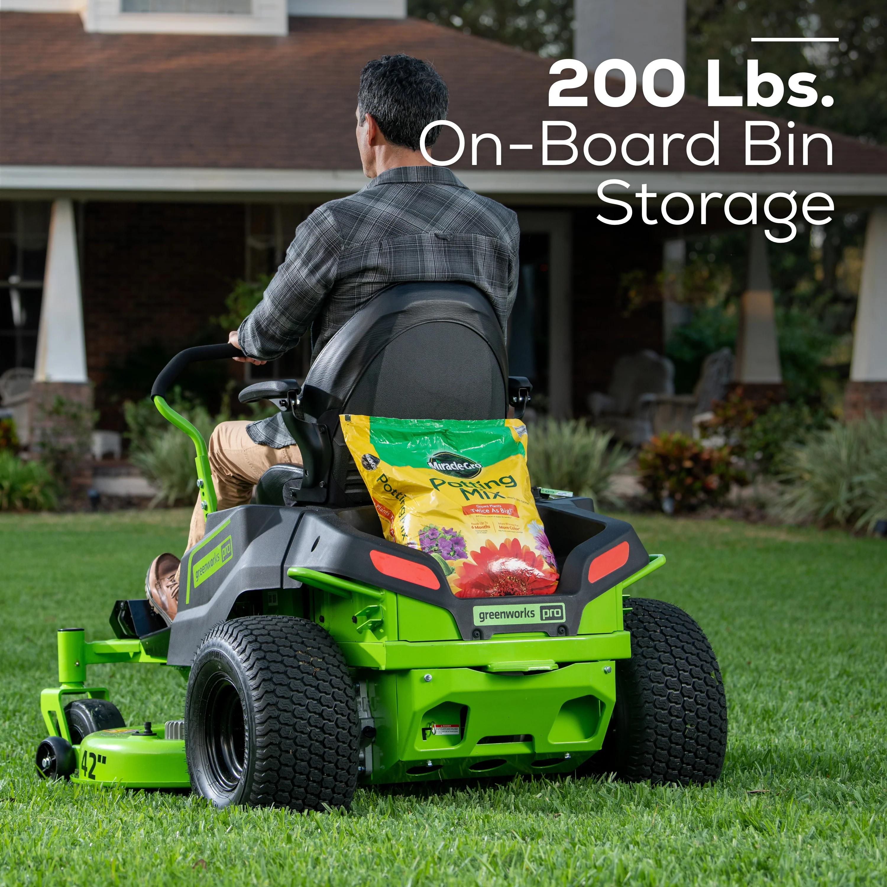 80V 42 Cordless Battery CrossoverT Riding Lawn Mower w/ Six (6) 5.0Ah Batteries and Three (3) Dual Port Turbo Chargers