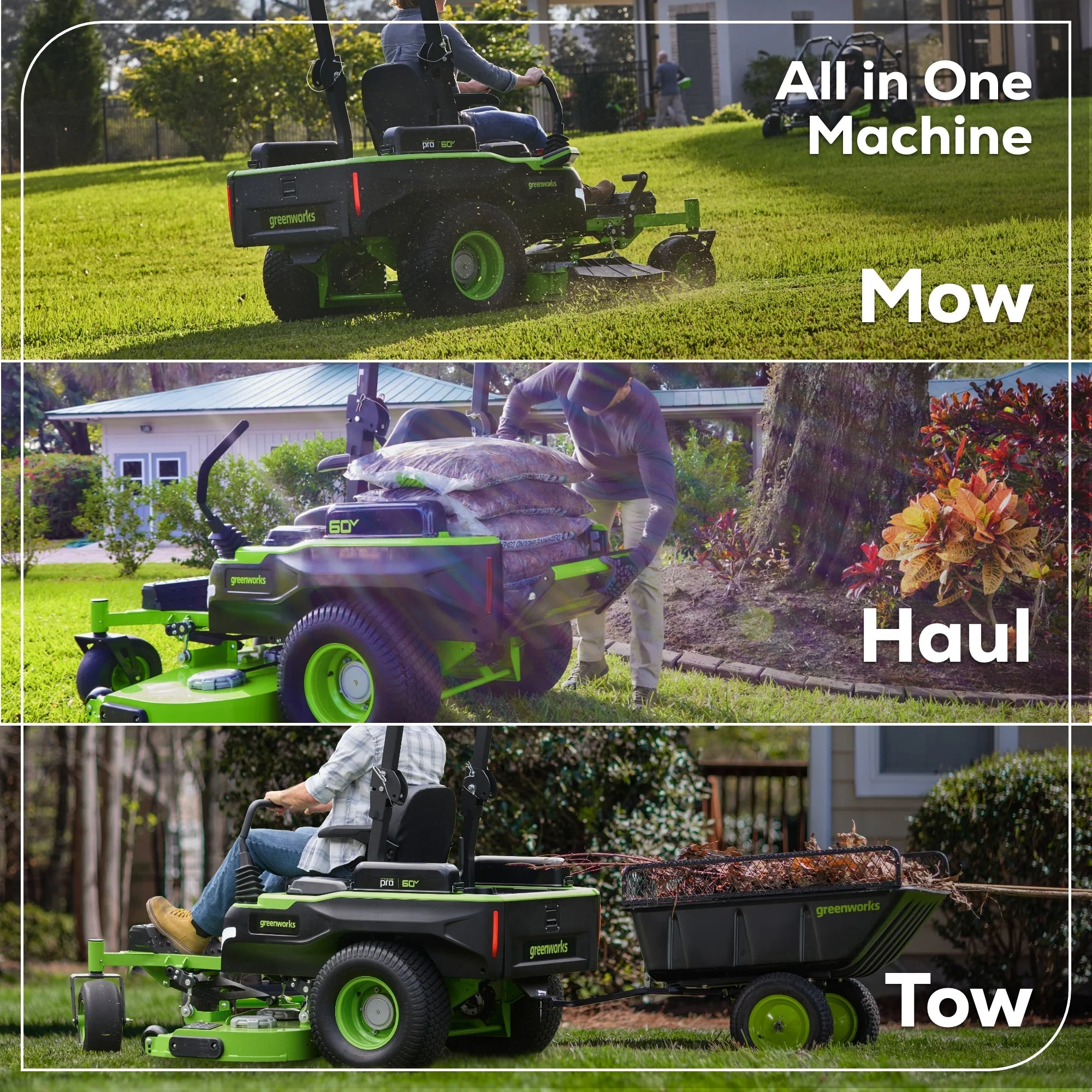 60V 54 MaximusZ Zero Turn Riding Mower 4PC Combo Kit with (2) 20.0 Ah, (2) 8.0 Ah, (2) 4.0 Ah & (1)2.5Ah Batteries and (2) Charger