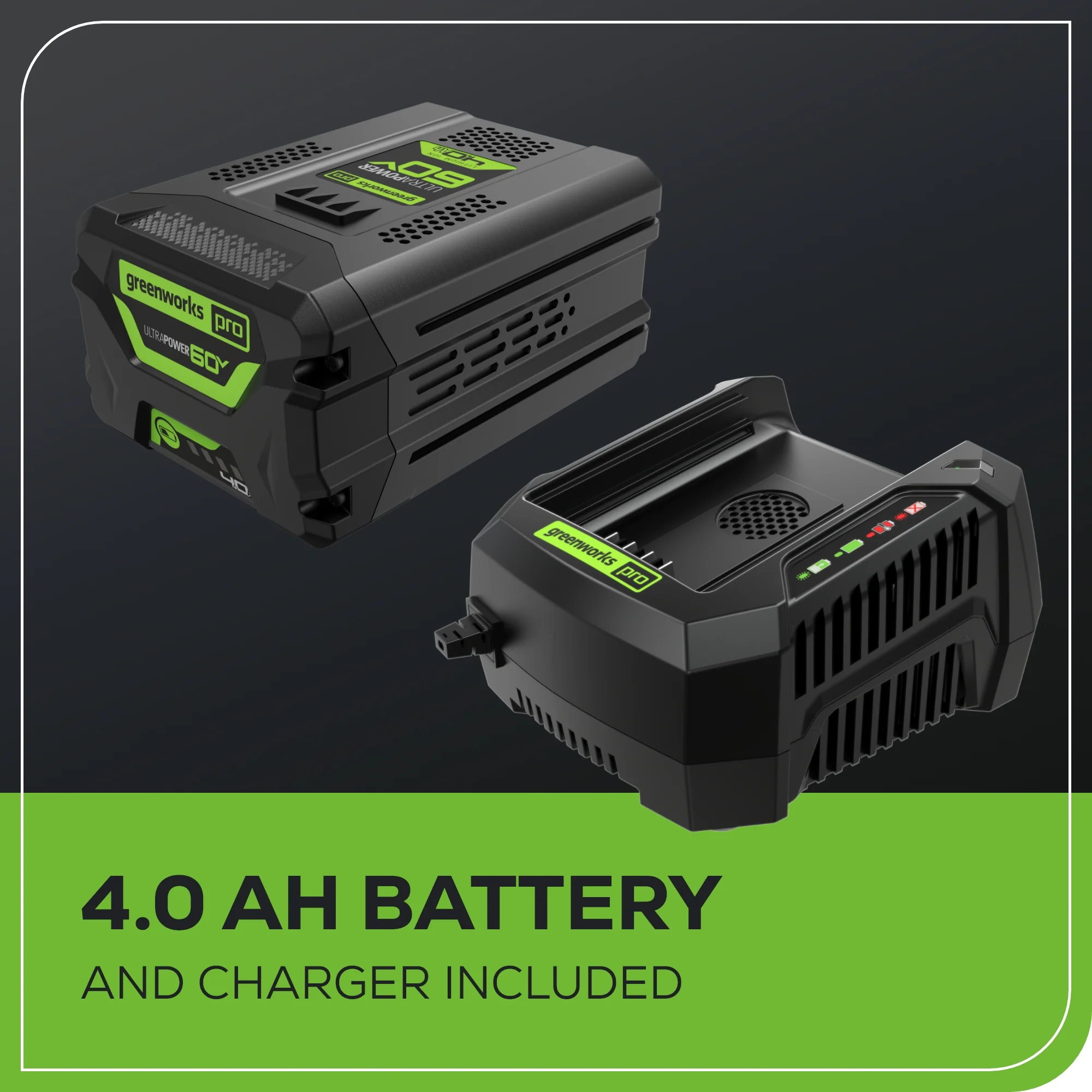 60V 800 CFM Cordless Battery Brushless Backpack Blower w/ 4.0Ah Battery & Charger