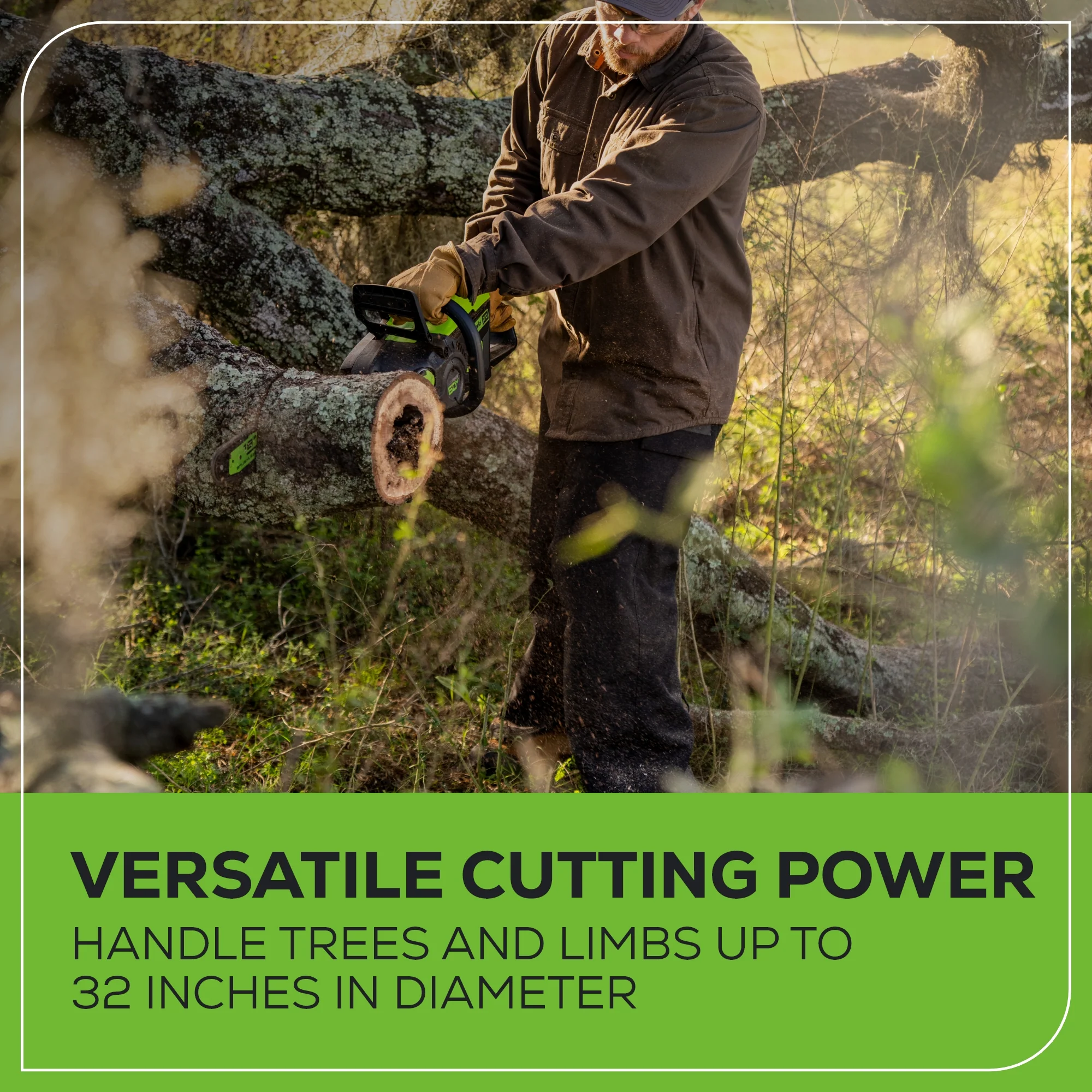 60V 18 Cordless Battery BL 2.5kW Chainsaw w/ 5.0Ah Battery & Rapid Charger