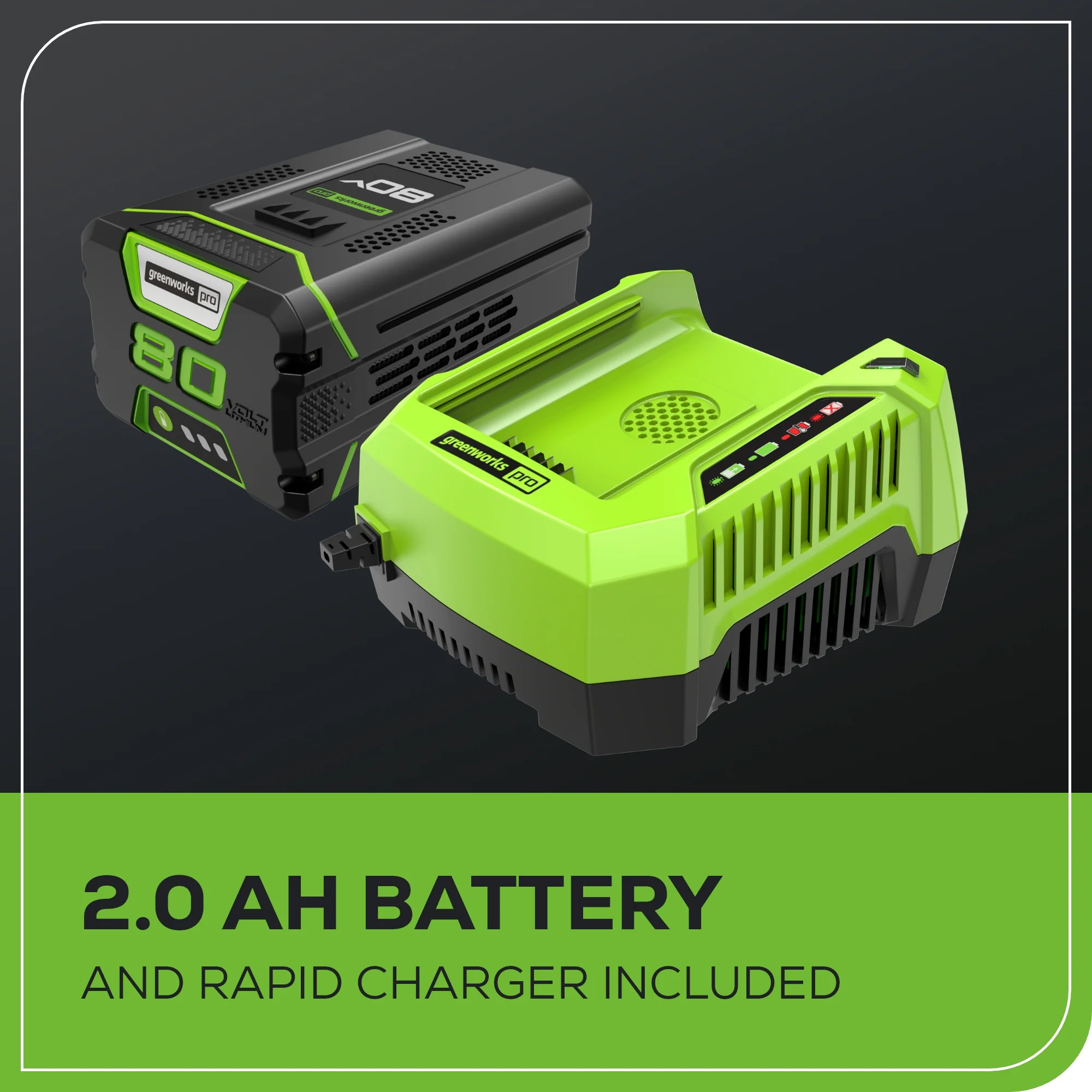 80V 20 Cordless Battery Pole Hedge Trimmer (3/4 cut, 3000 SPM) w/ 2.0Ah Battery & Charger