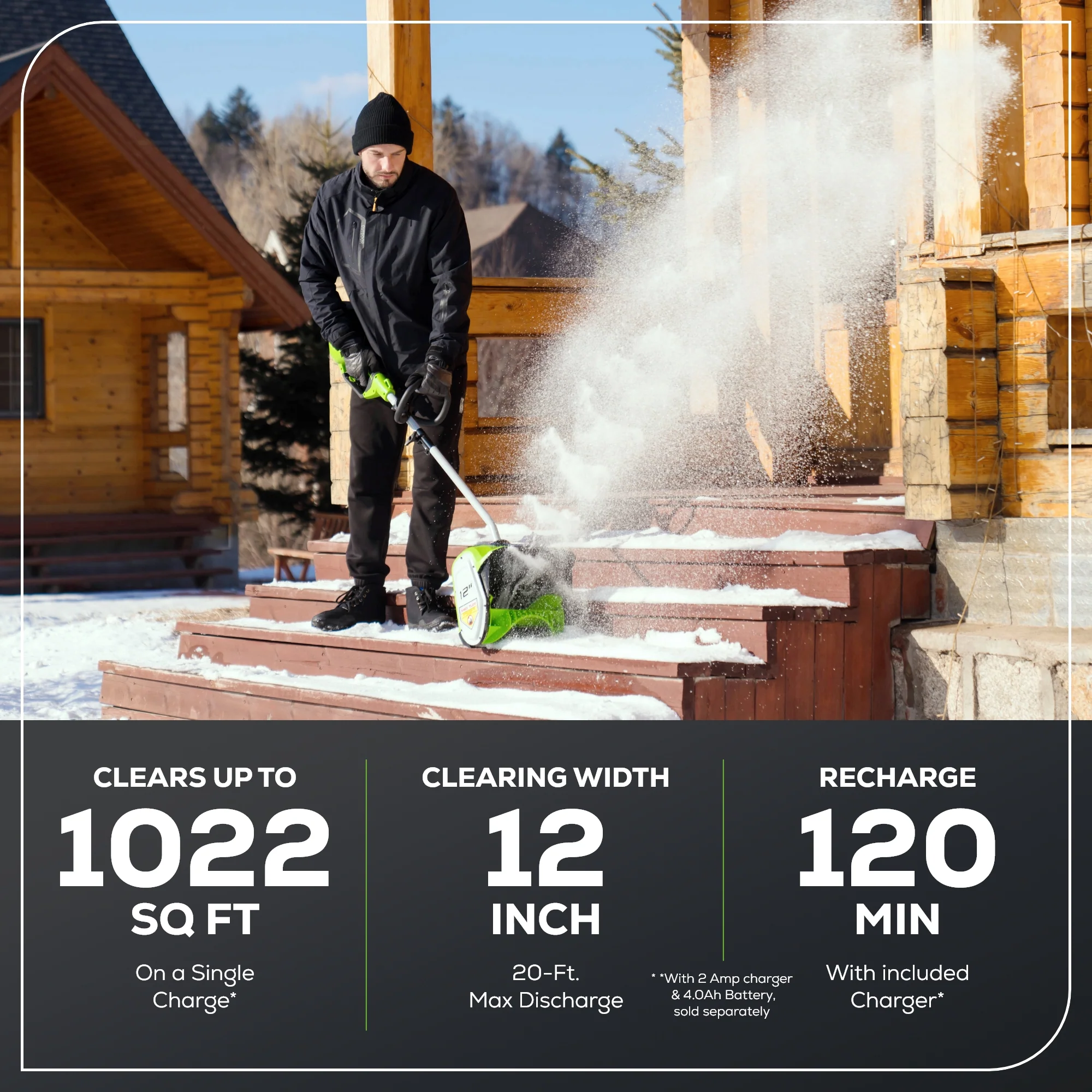 40V 12 Cordless Brushless Snow Shovel (Tool Only)