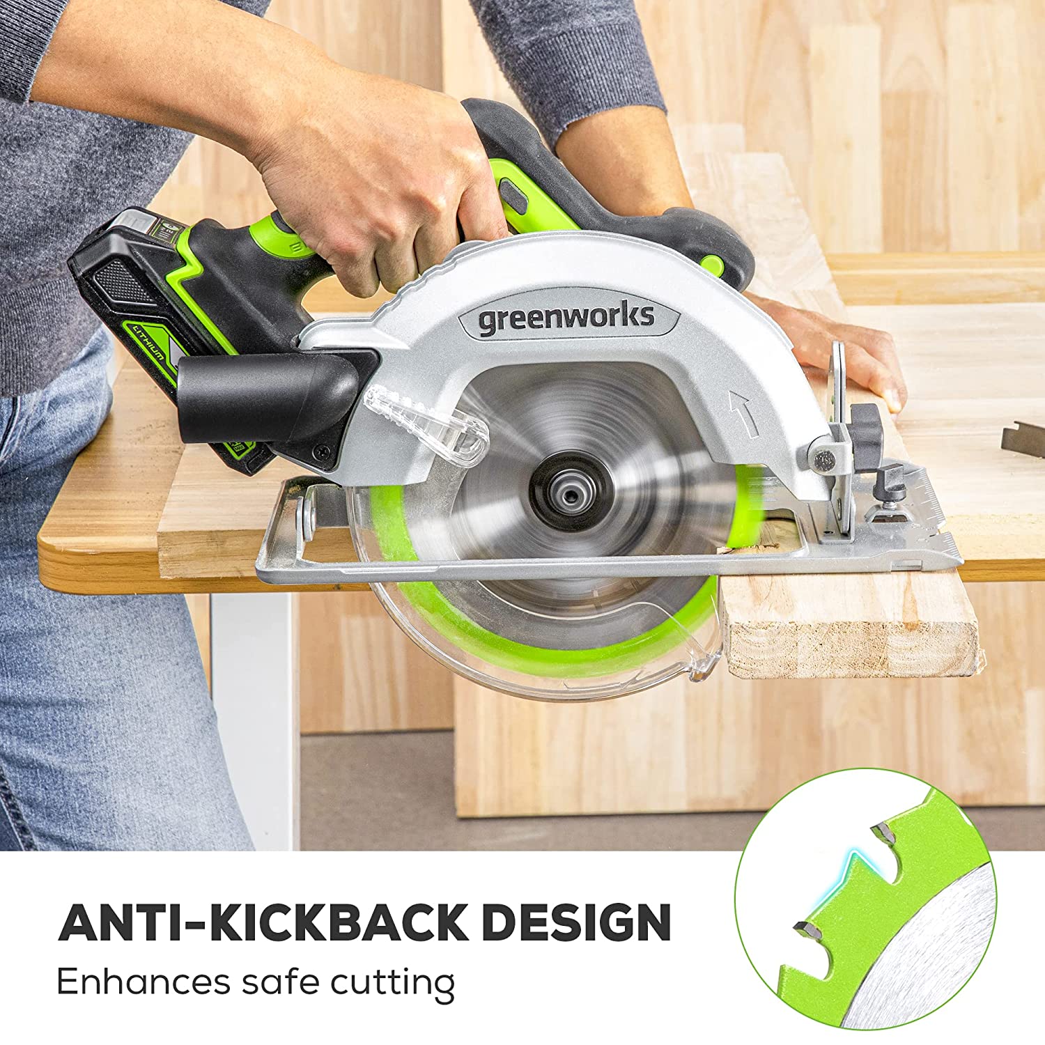 Greenworks 24V 7-1/4  24T Circular Saw Blades,3pc