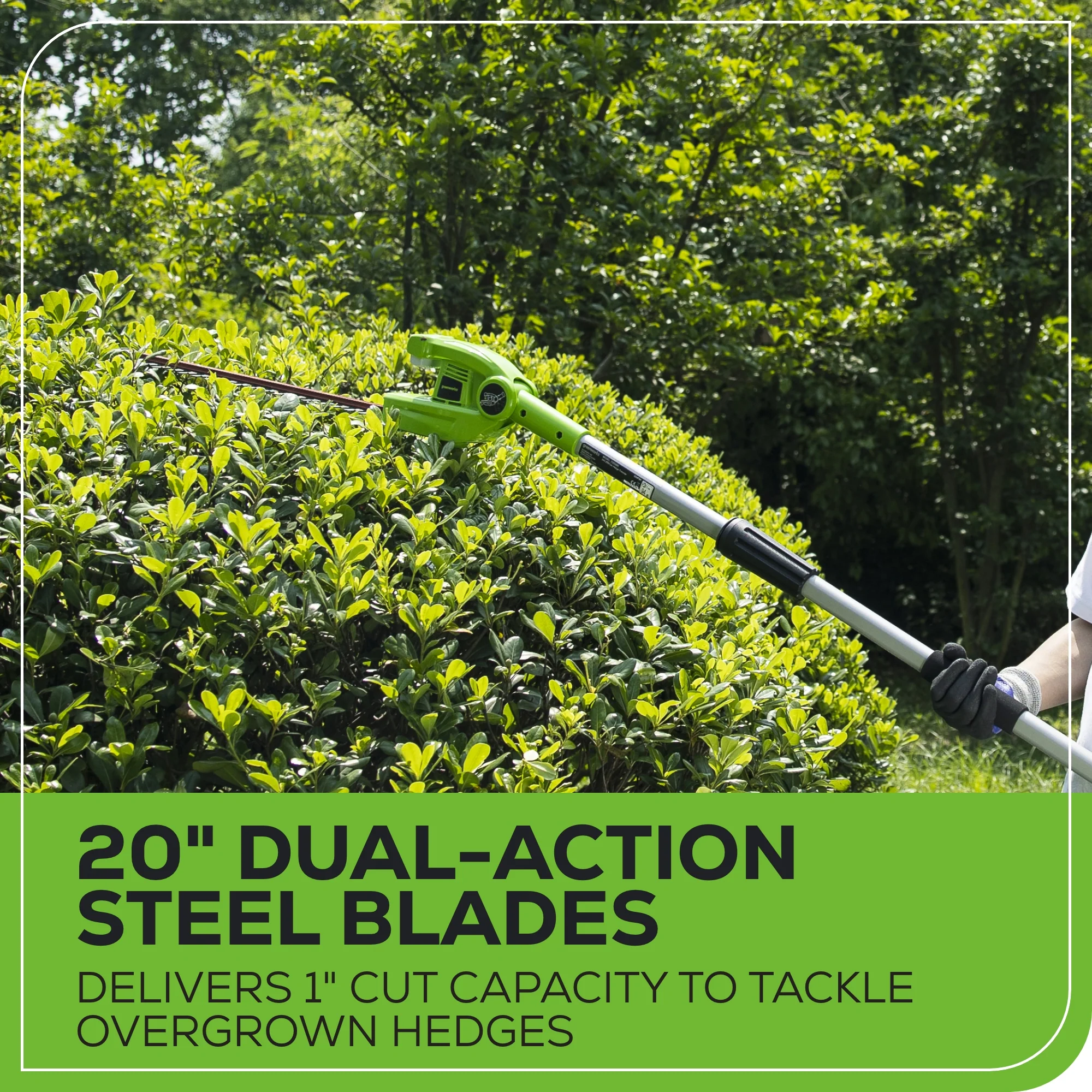 40V 20 Cordless Battery Pole Hedge Trimmer (Tool Only)