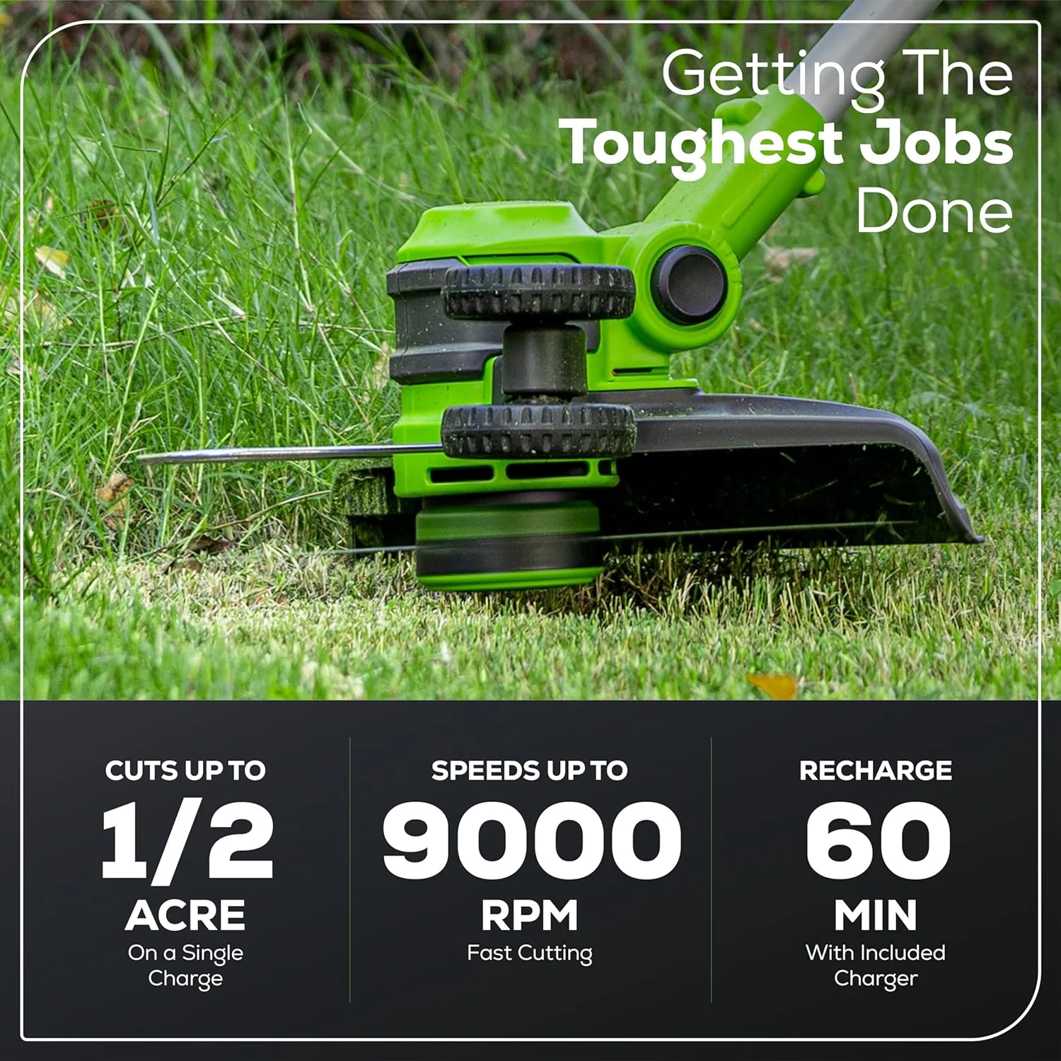 40V 13 Gen 2 Cordless Battery String Trimmer / Edger w/ 2.0Ah USB Battery & Charger