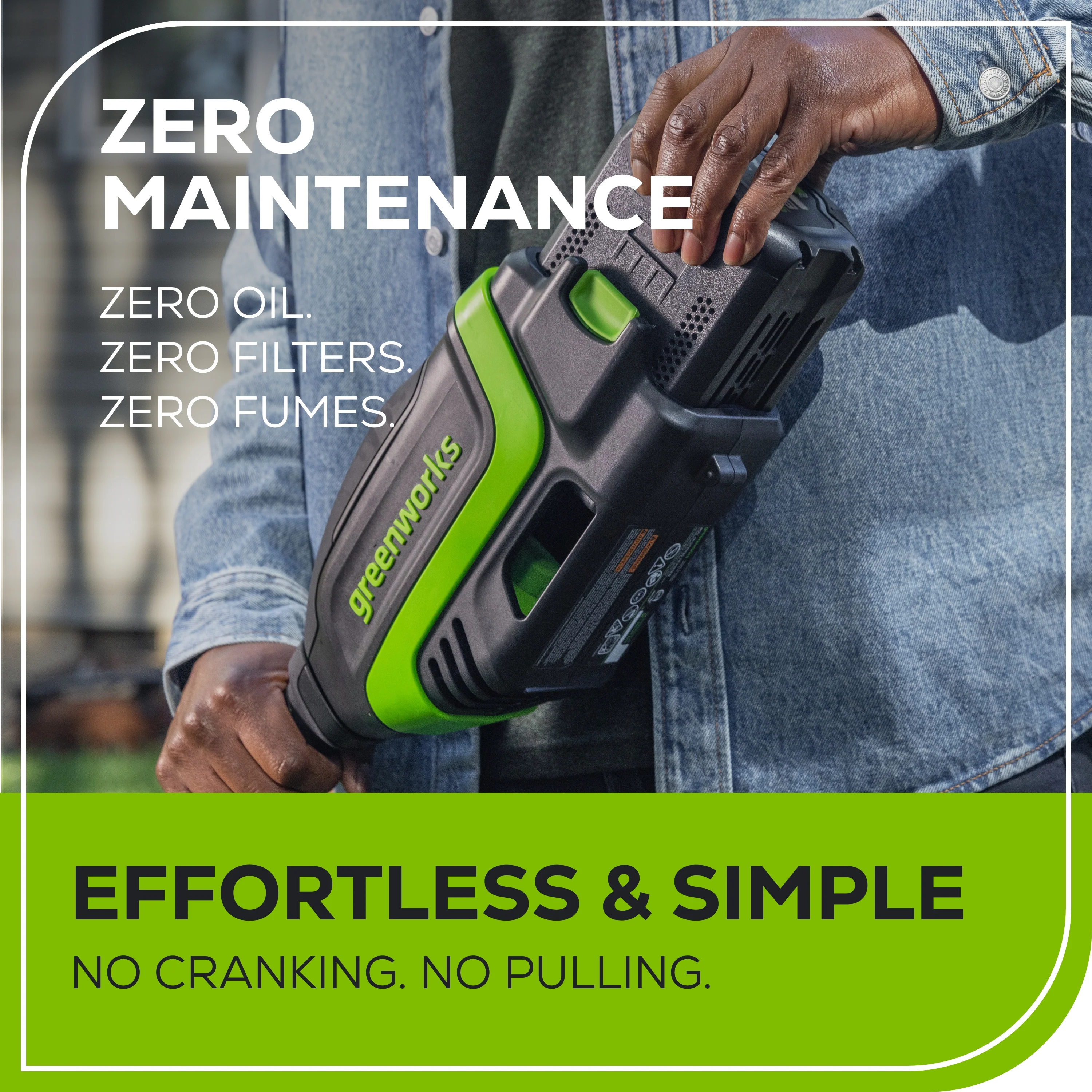 RENEWED 80V 17 Brushless String Trimmer Shoulder Strap, Precut  Line included w/ 2.0Ah Battery & Charger