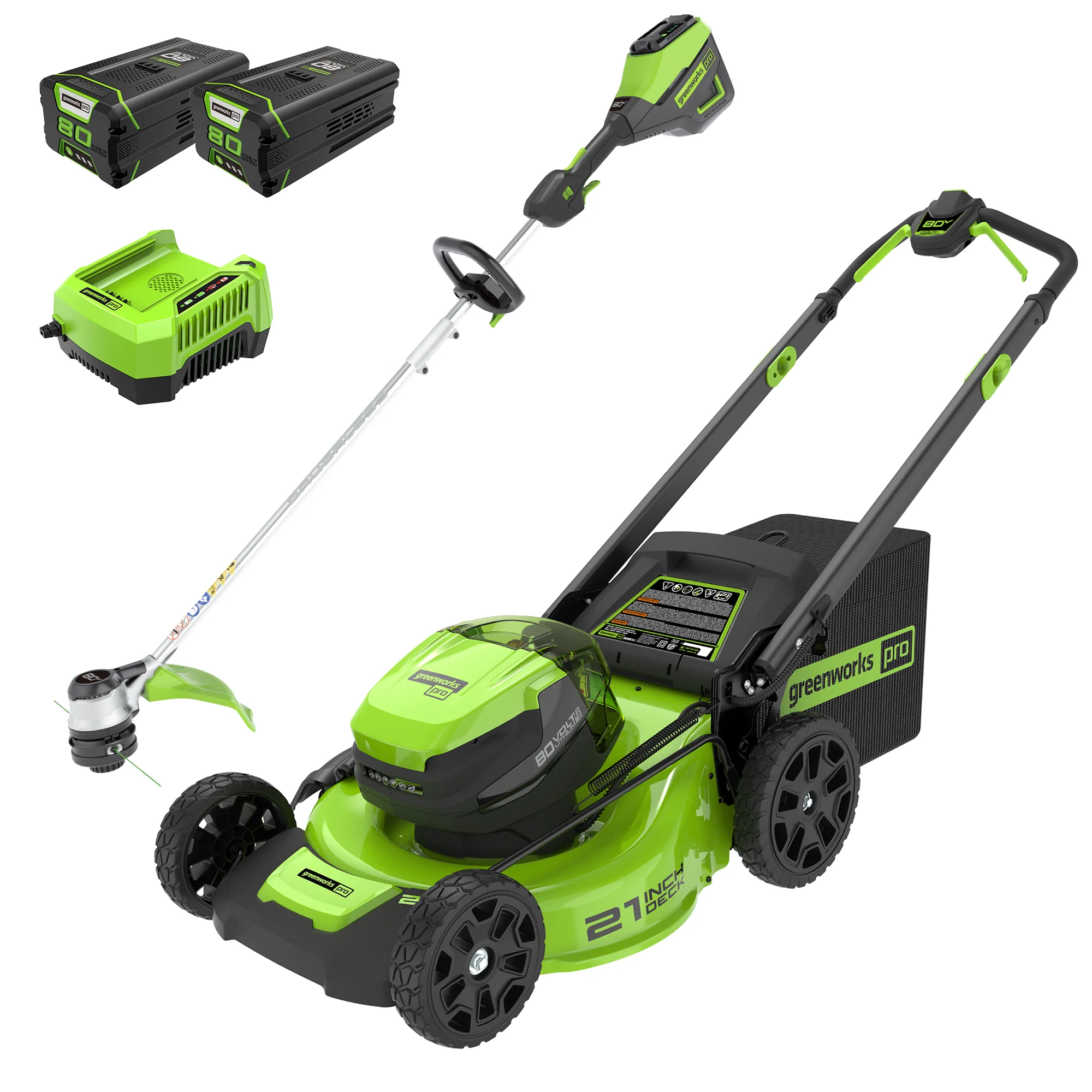 80V 21 Cordless Battery 4-in-1 Push Mower & 16 String Trimmer Combo Kit w/ (1) 4.0Ah Battery & (1) Rapid Charger