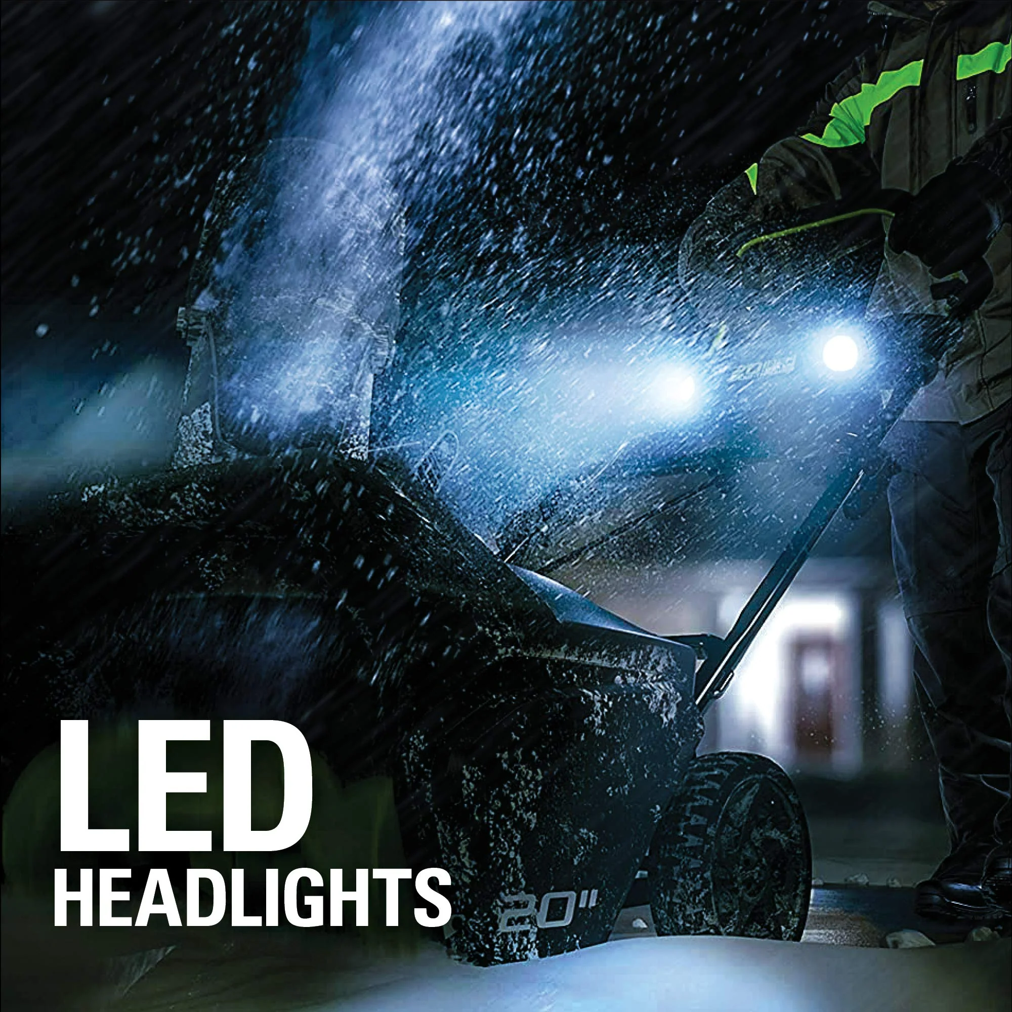 80V 20 Cordless Battery Single-Stage Snow Blower w/ 2.0Ah Battery & Charger