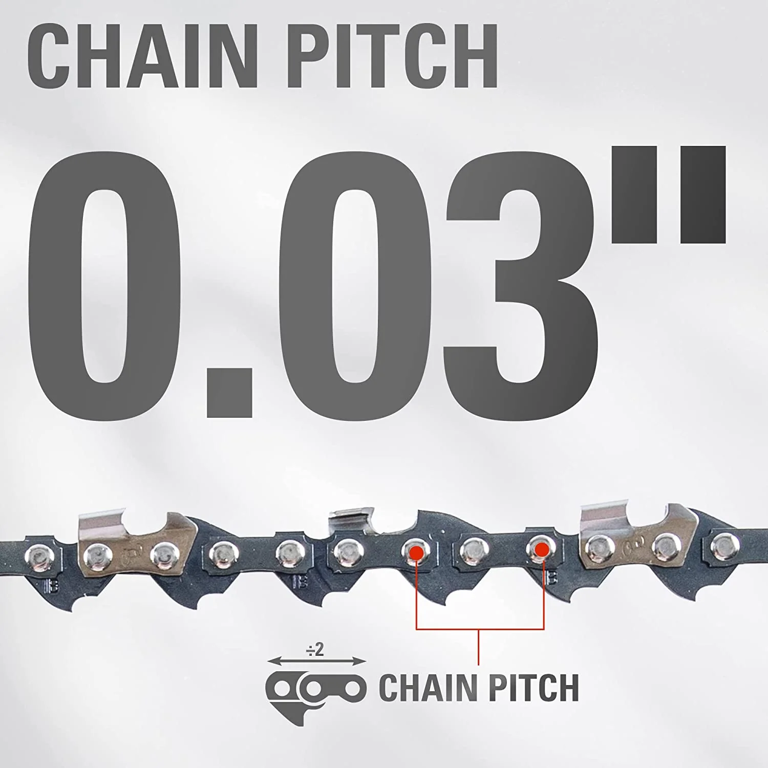 6 Chainsaw Chain w/ 0.3 Pitch, .043 Chain Gauge & 32 DL