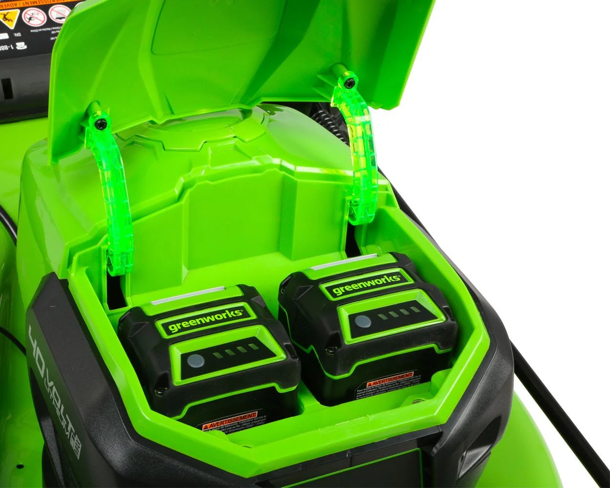 RENEWED 40V 21 Cordless Battery Self-Propelled Lawn Mower w/ (2) 4.0Ah USB Batteries & Charger