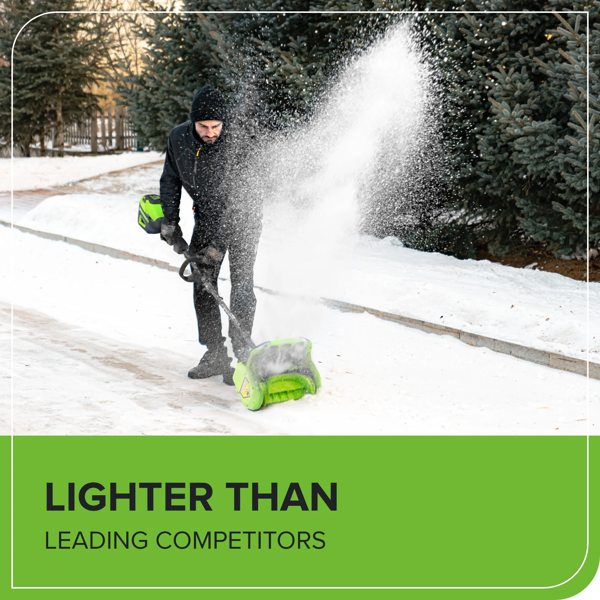 80V 12 Cordless Battery LED Snow Shovel w/ Directional Vanes (Tool Only)