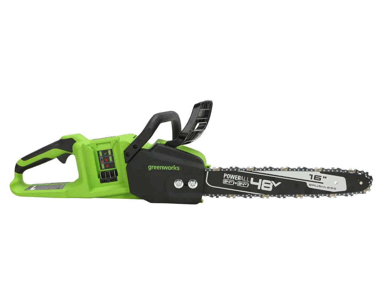 48V (2x24V) 16 Cordless Battery Chainsaw w/ Two (2) 4.0Ah USB Batteries & Dual Port Charger