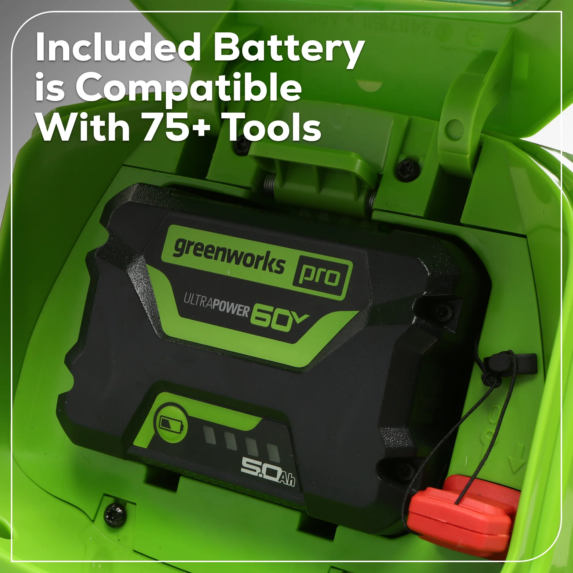 60V 19 Cordless Battery Push Lawn Mower w/ 5.0Ah Battery & Charger